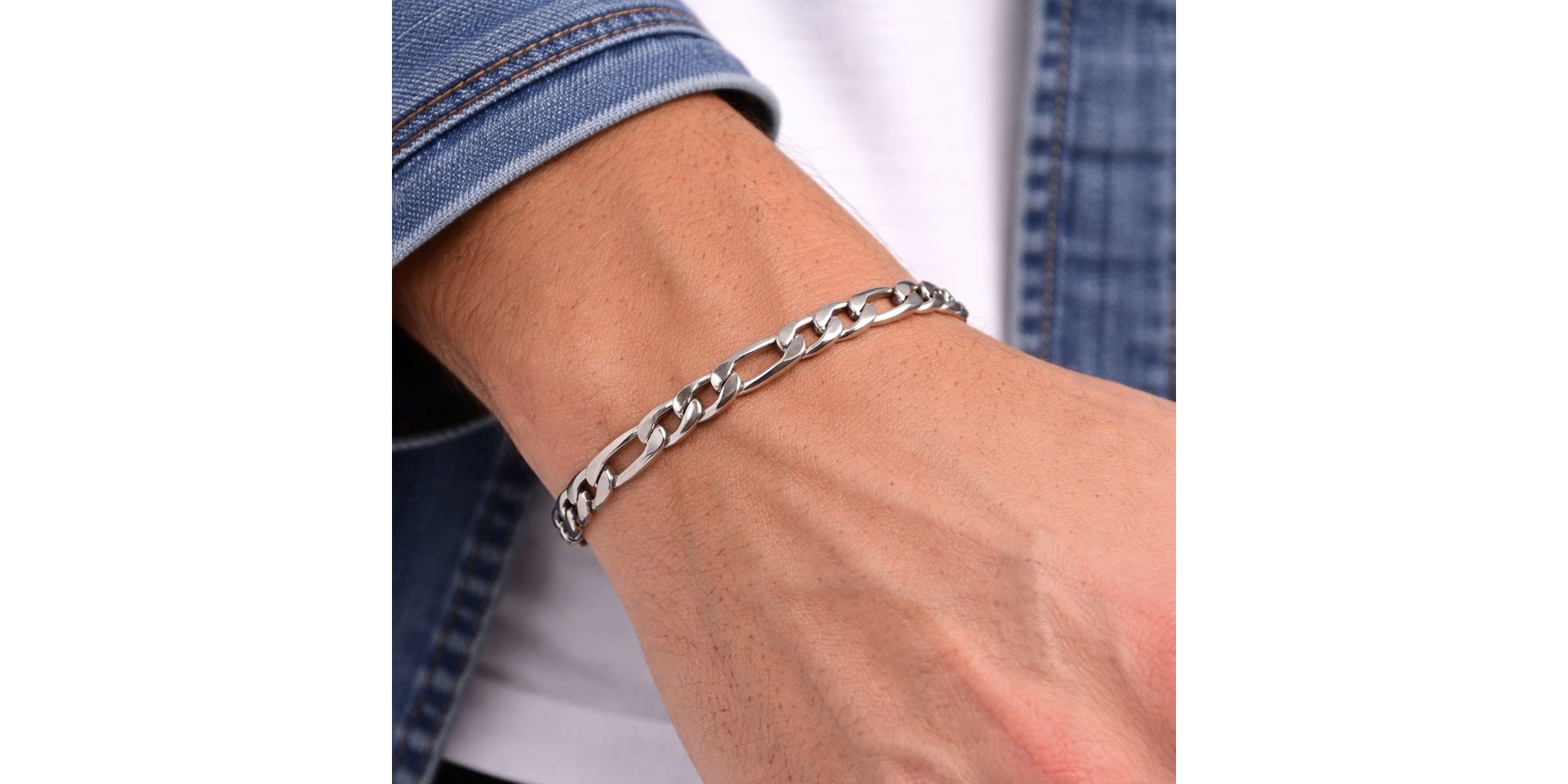 Pulseira 3 em 1 Chapada Aço Inoxidável