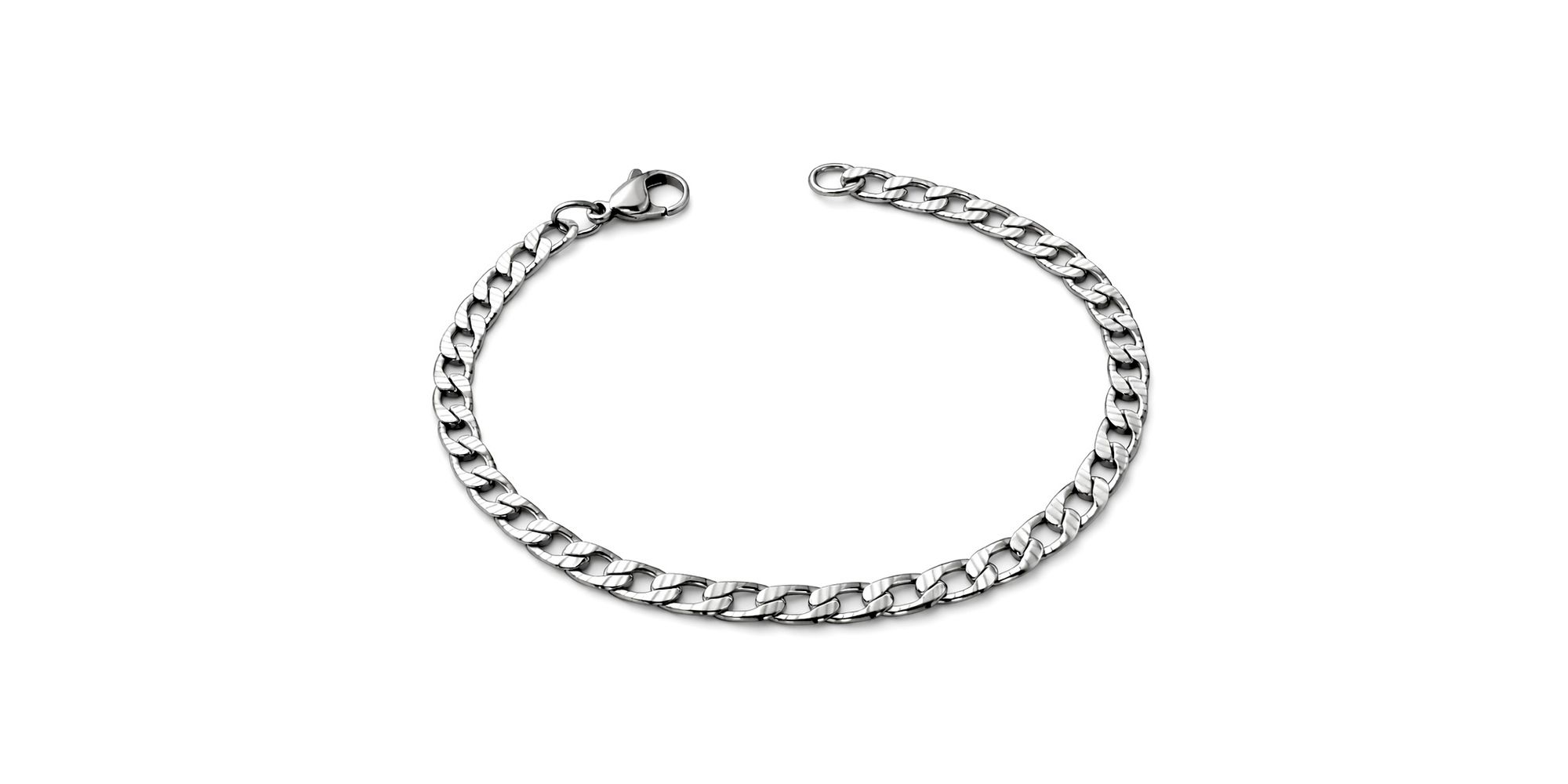 Pulseira Grumet Riscada Aço Inoxidável