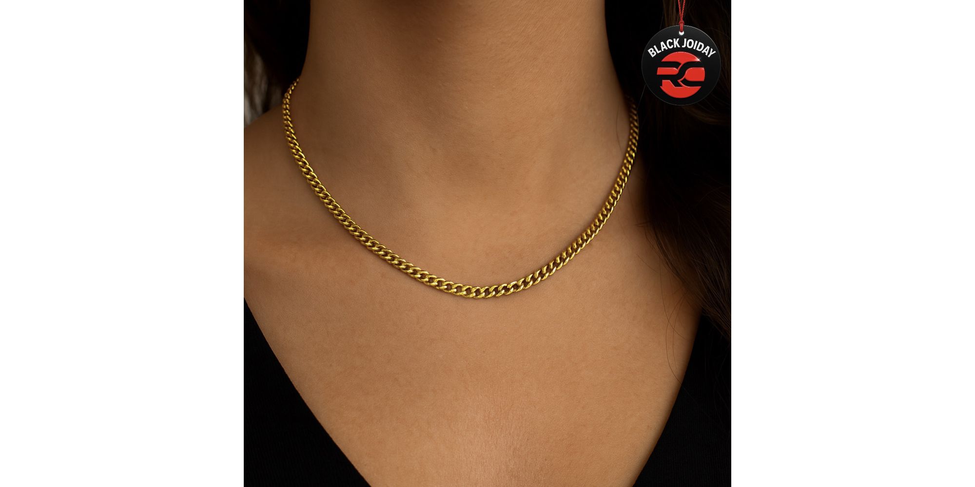 Colar Grumet Cubana 4mm Banhado a Ouro 18K