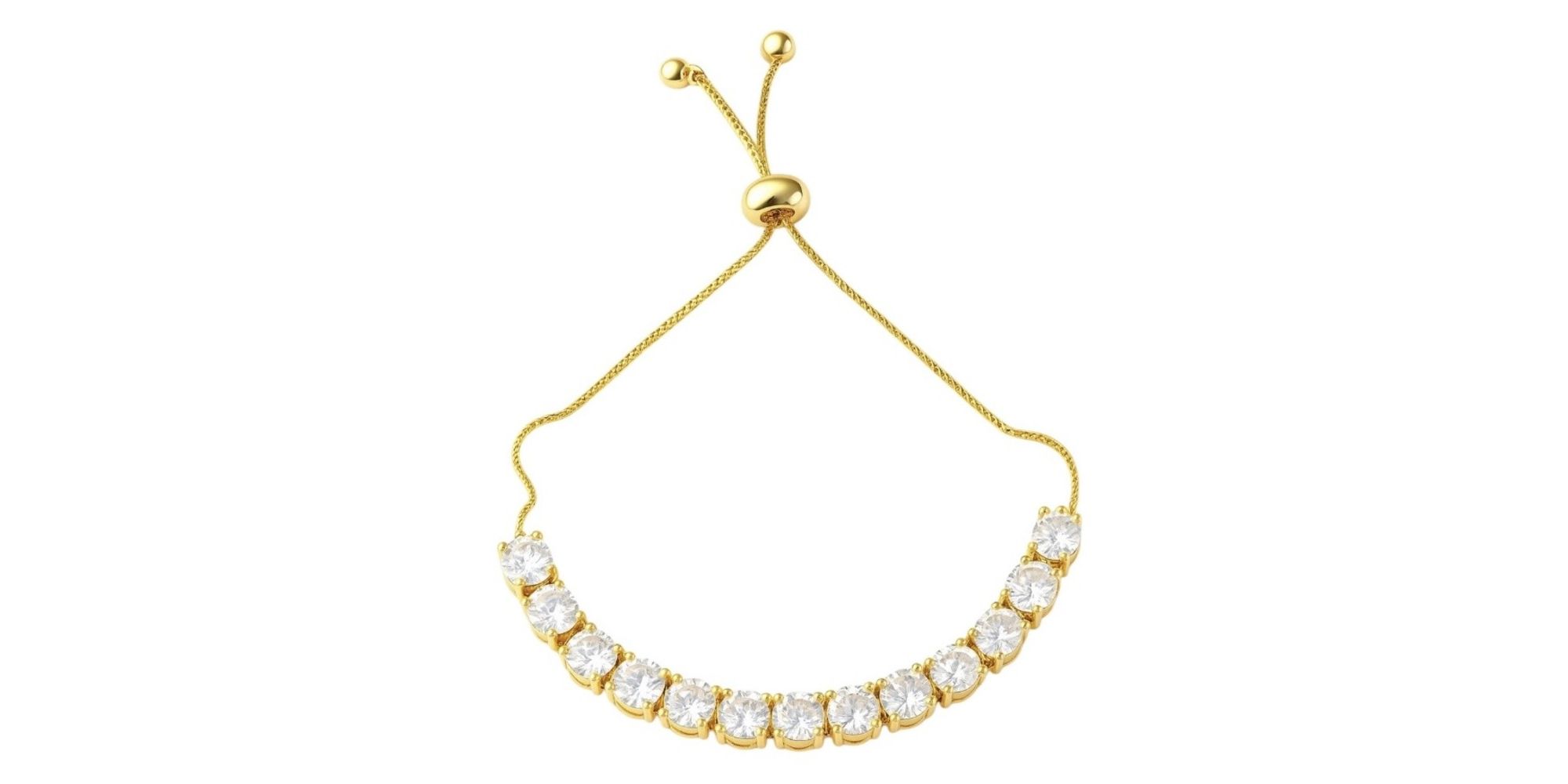 Pulseira Gravatinha Cravejada Banhado A Ouro 18k