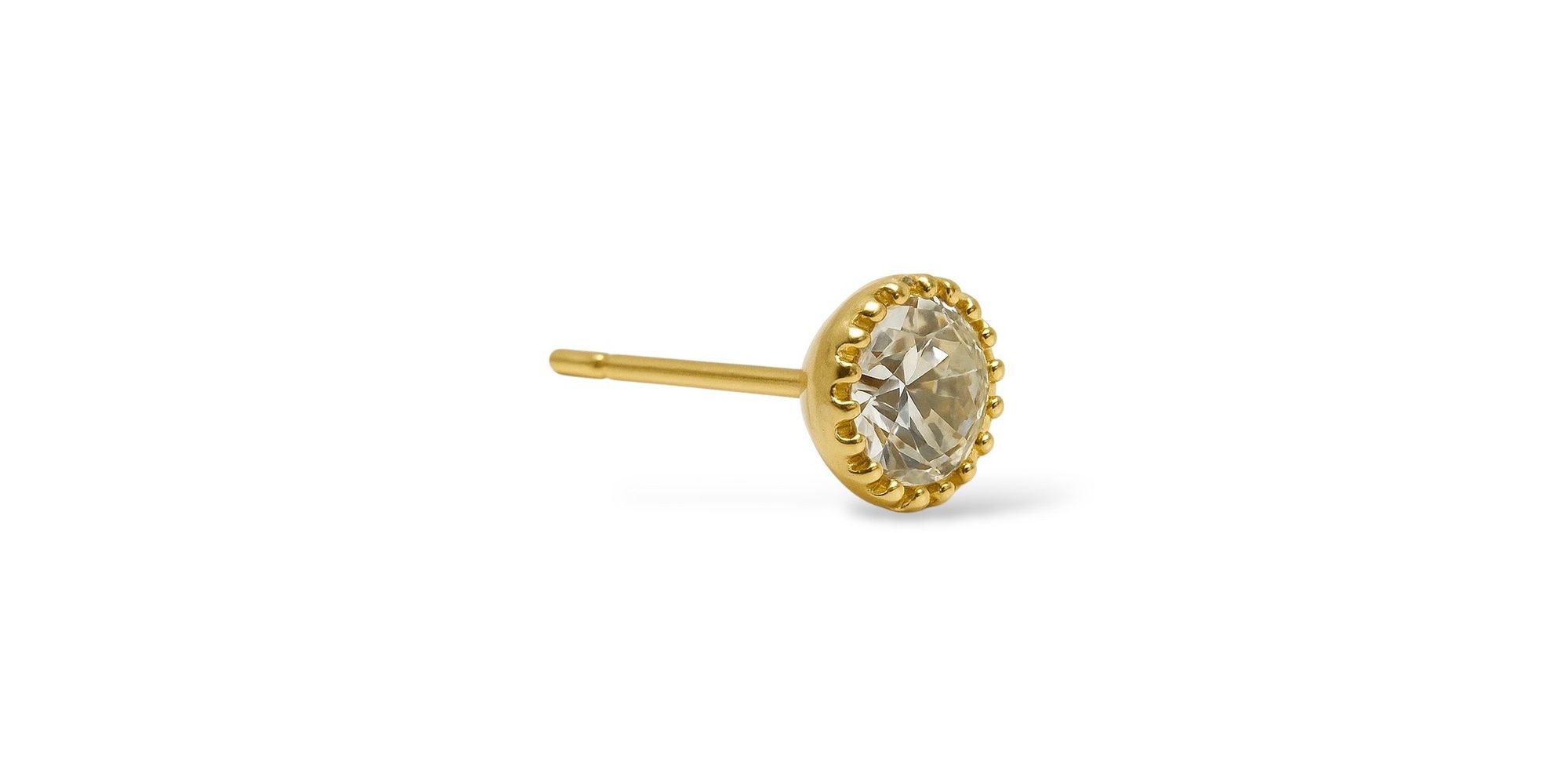 Brinco Duo Cristal Banhado a Ouro 18K