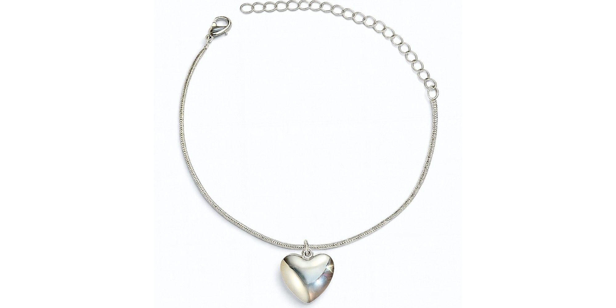 Pulseira Raposa Coração Banhado a Prata 925.