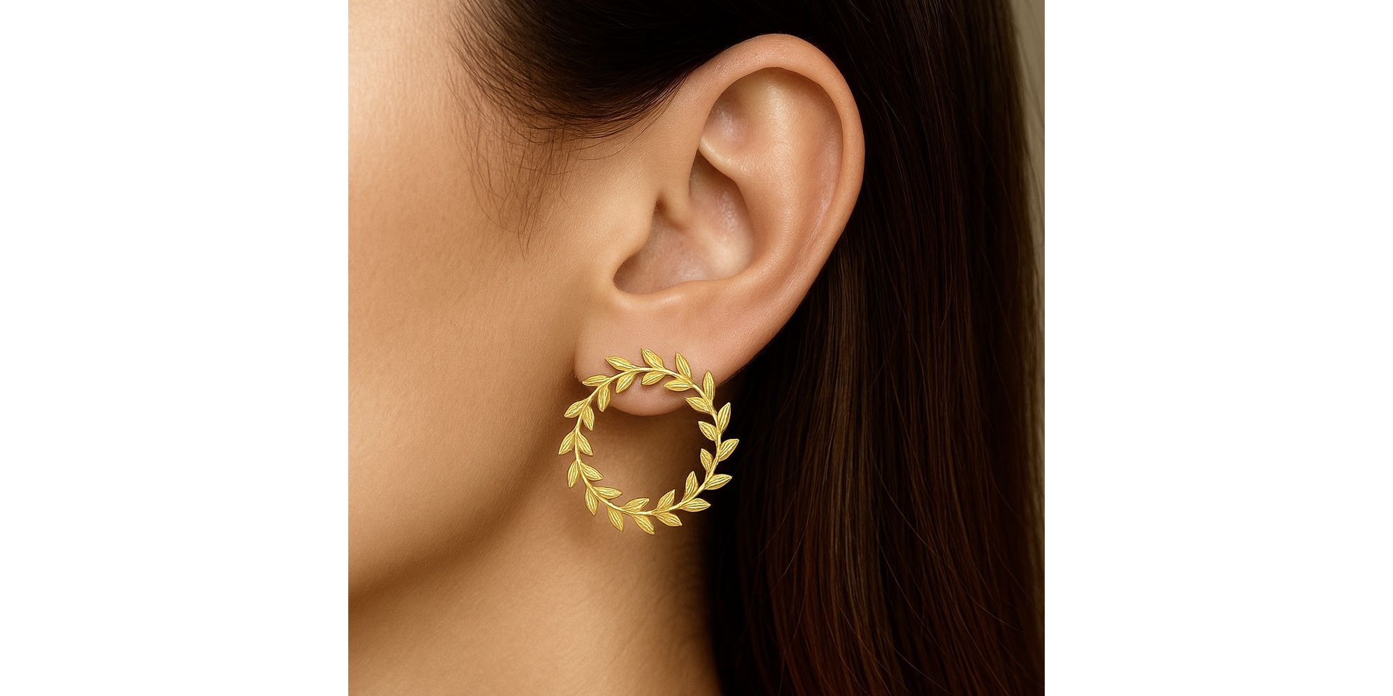 Brinco Ramo Banhado a Ouro 18K