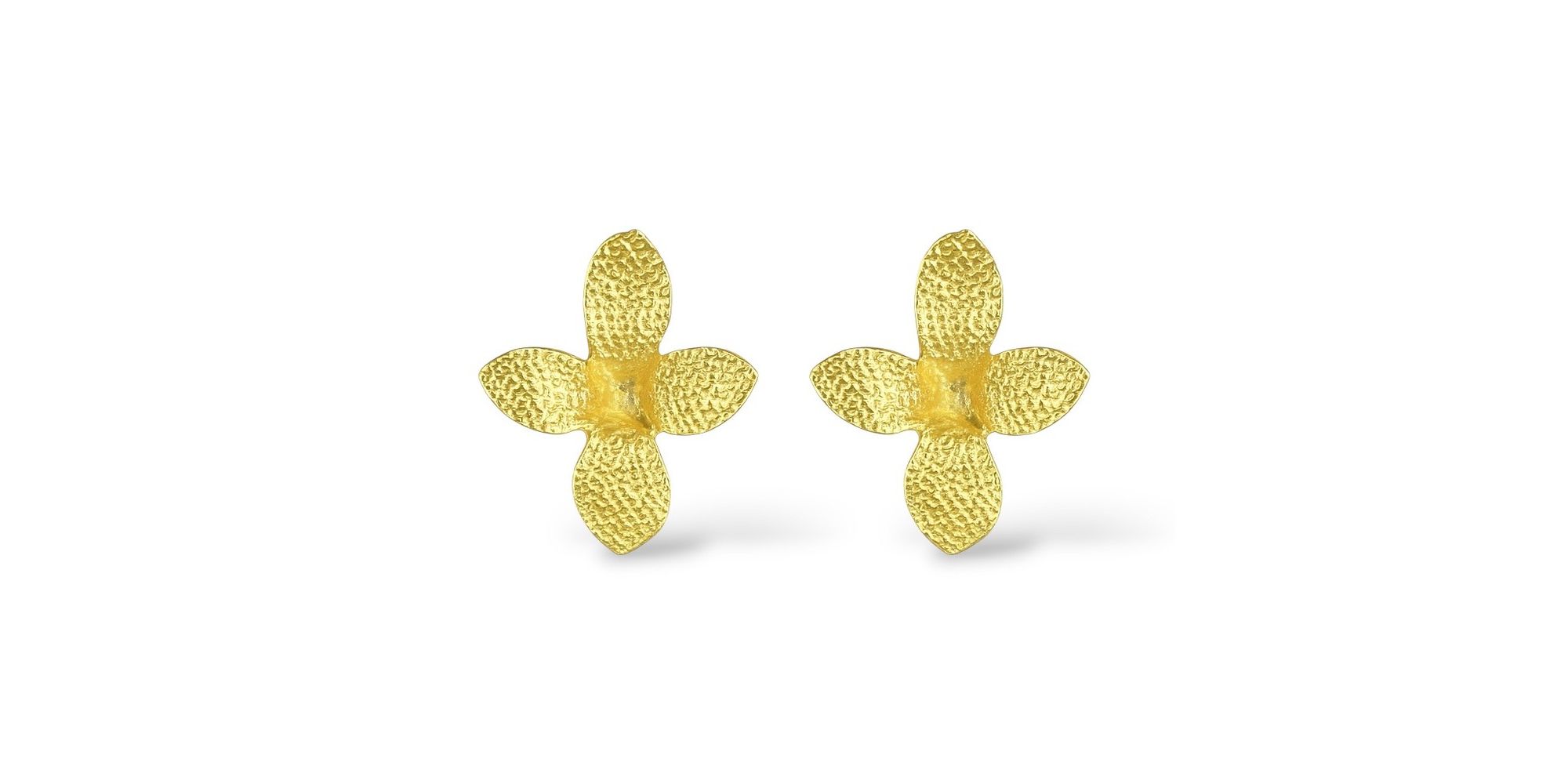 Brinco Flor Glamour Banhado a Ouro 18K