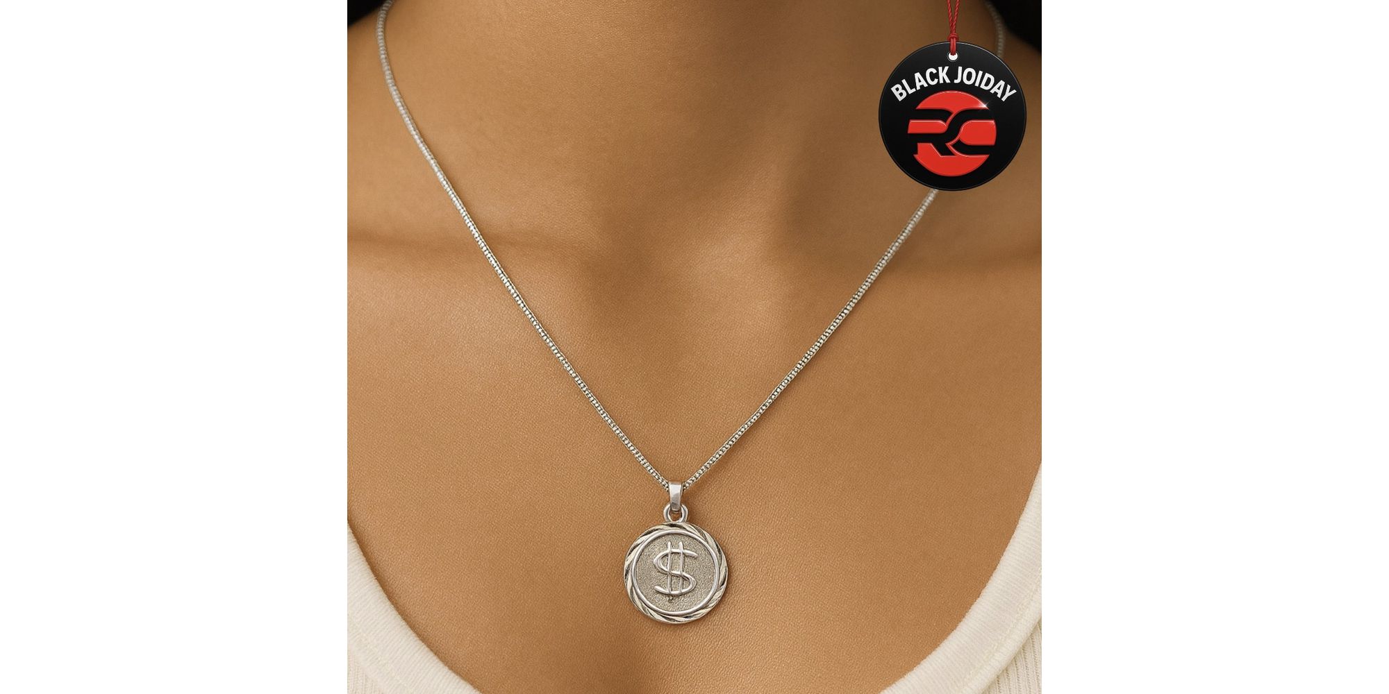 Colar Cifrão Placa 13 Banhado A Prata 925