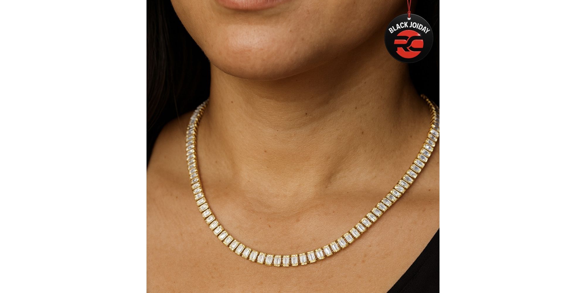 Colar Riviera Zircônia Banhado A Ouro 18K