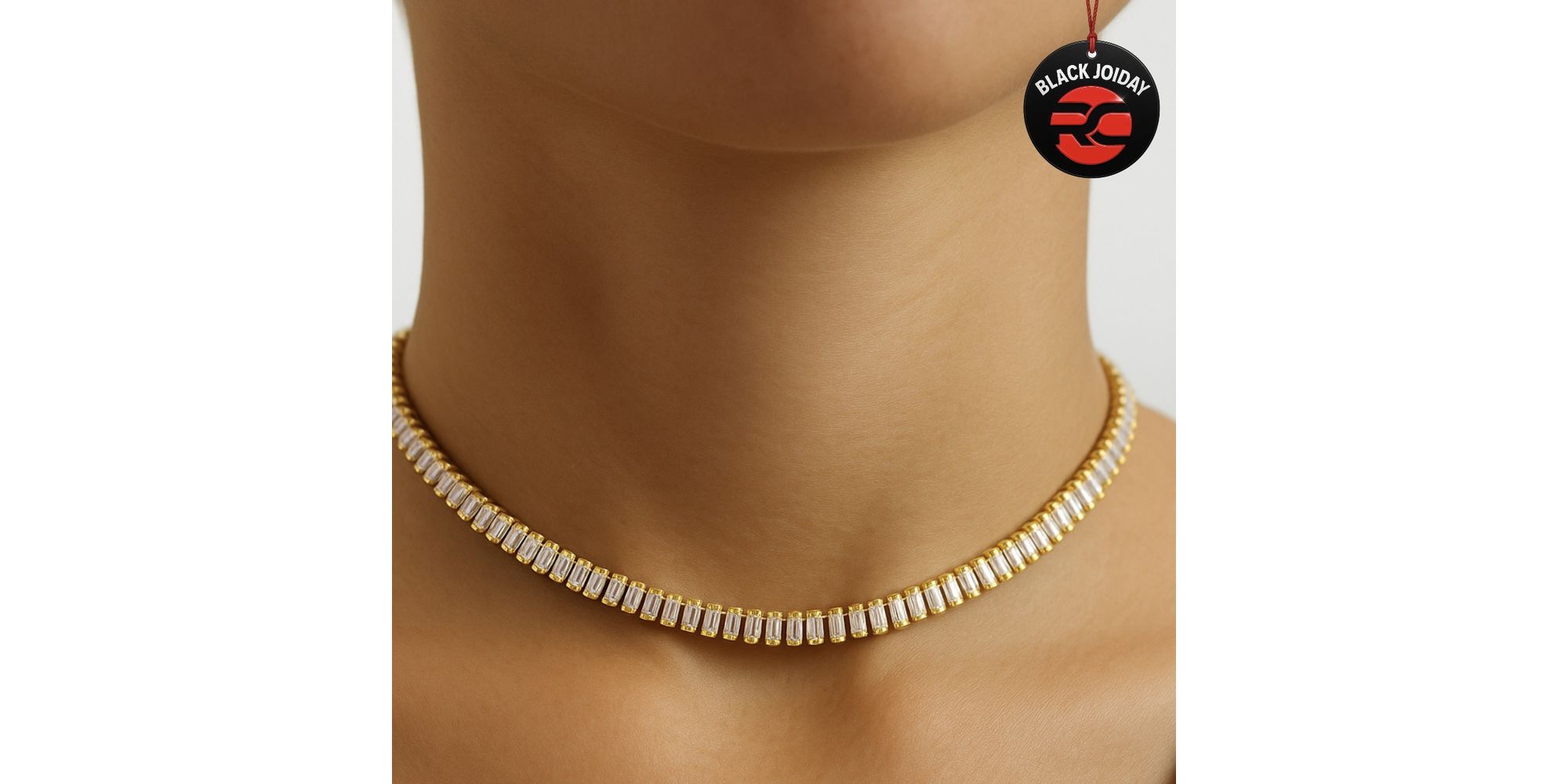 Colar Riviera Zircônia Banhado A Ouro 18K