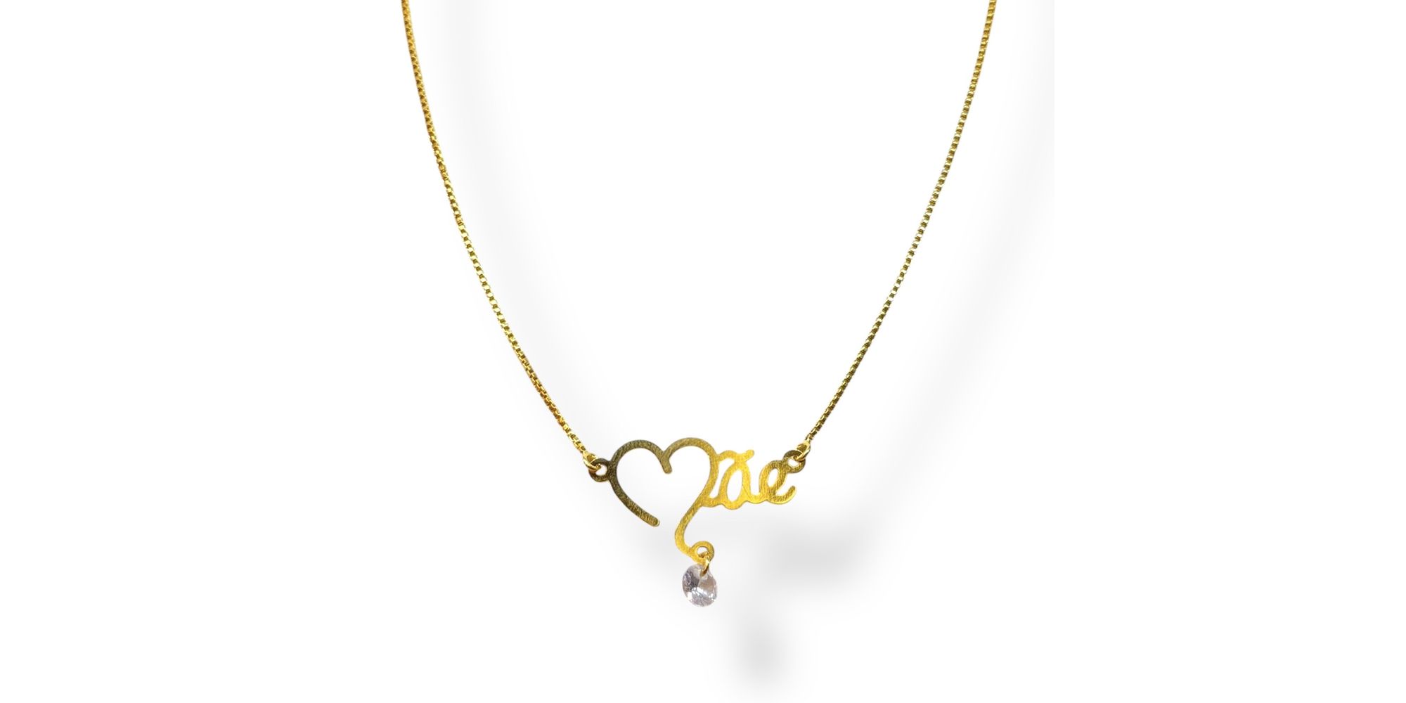 Colar Mãe Zircônia Pendurado Banhado A Ouro 18K