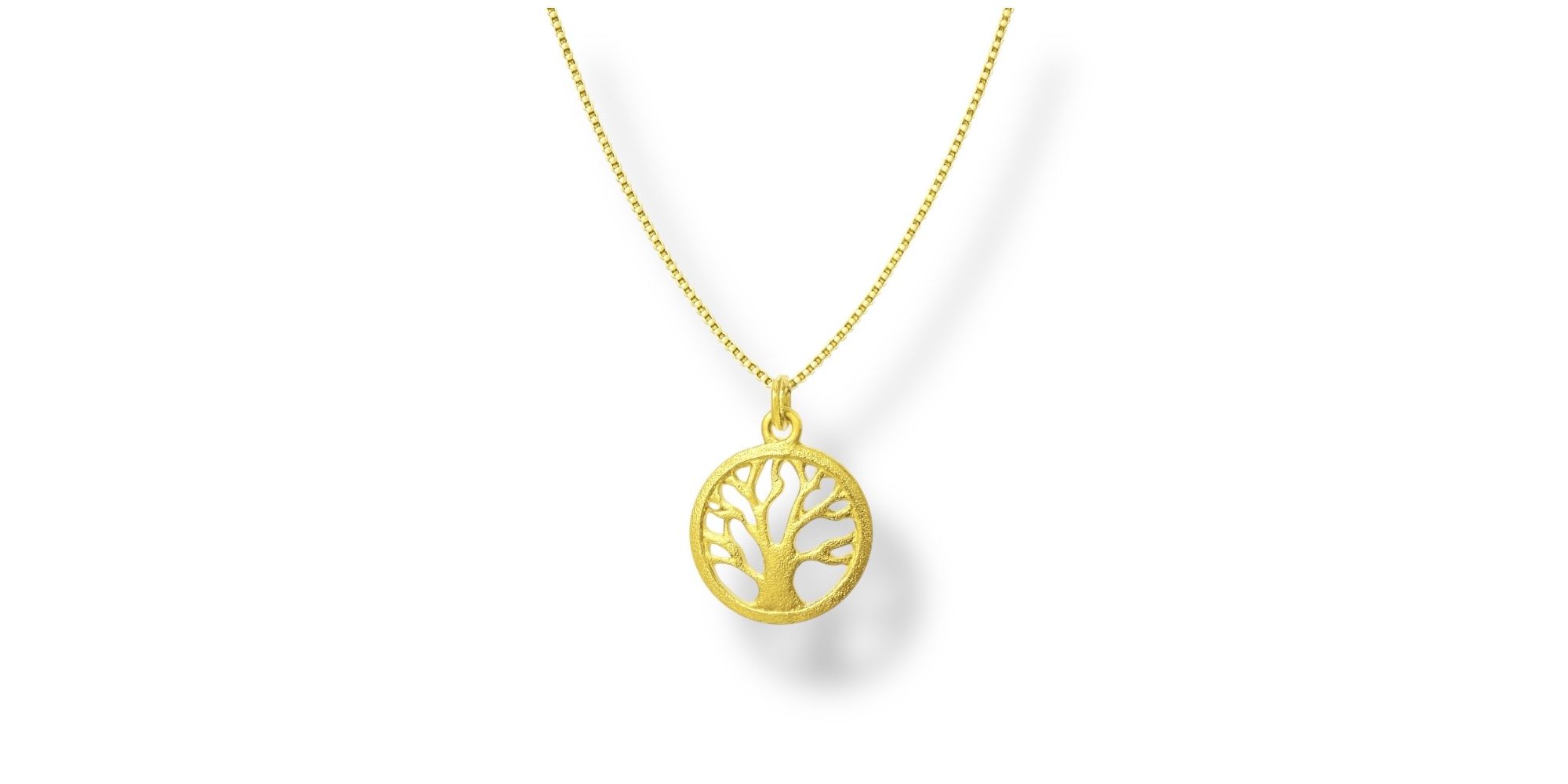 Colar Árvore Da Vida Banhado A Ouro 18K