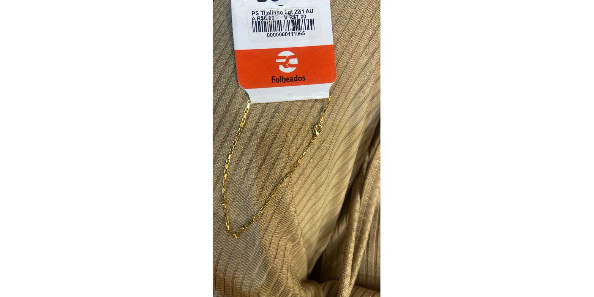Pulseira Tijolinho Banhado A Ouro 18K - 0000000111... - RC JOIAS BY RUDI
