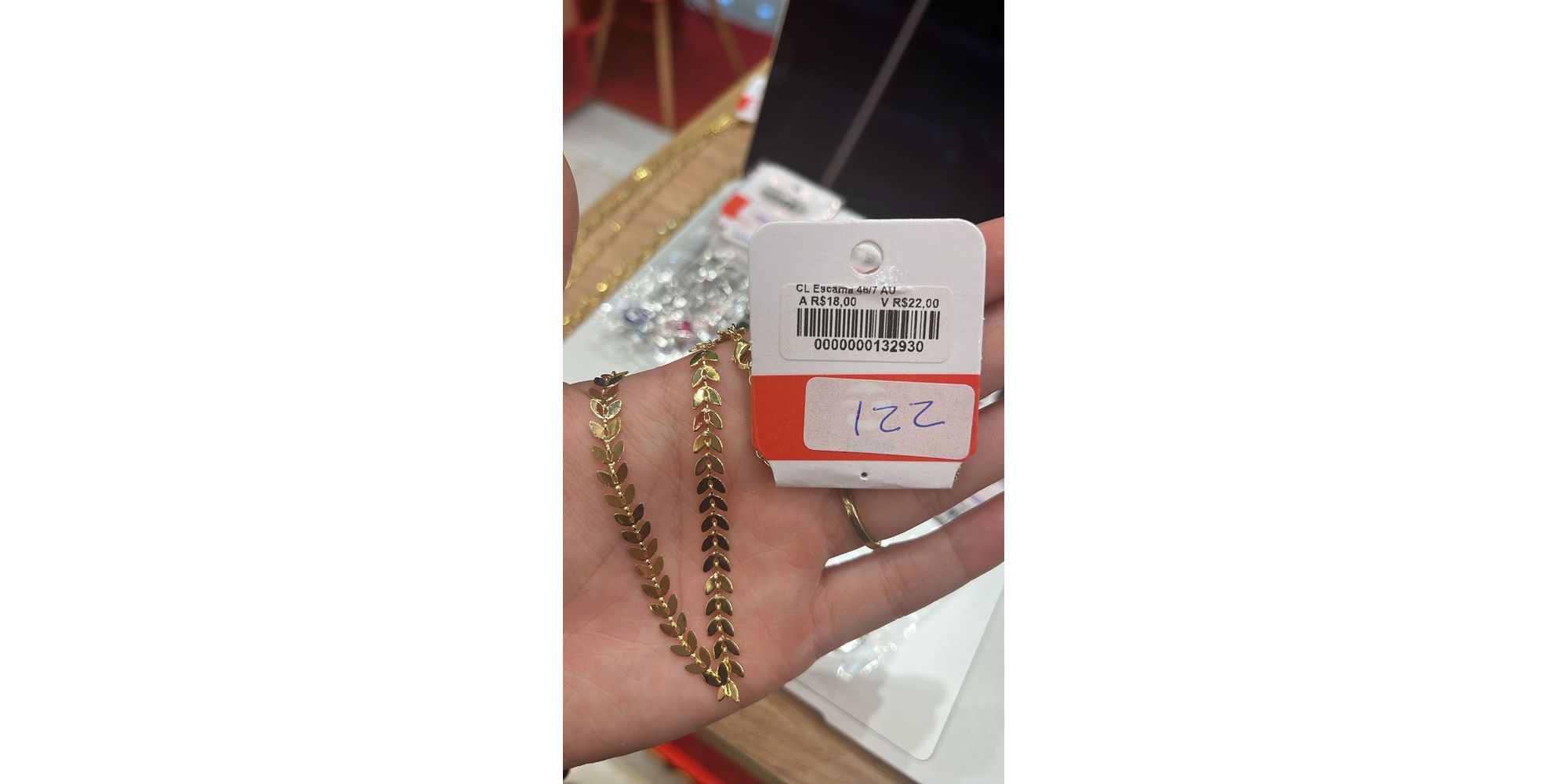 Colar Escama Banhado A Ouro 18K