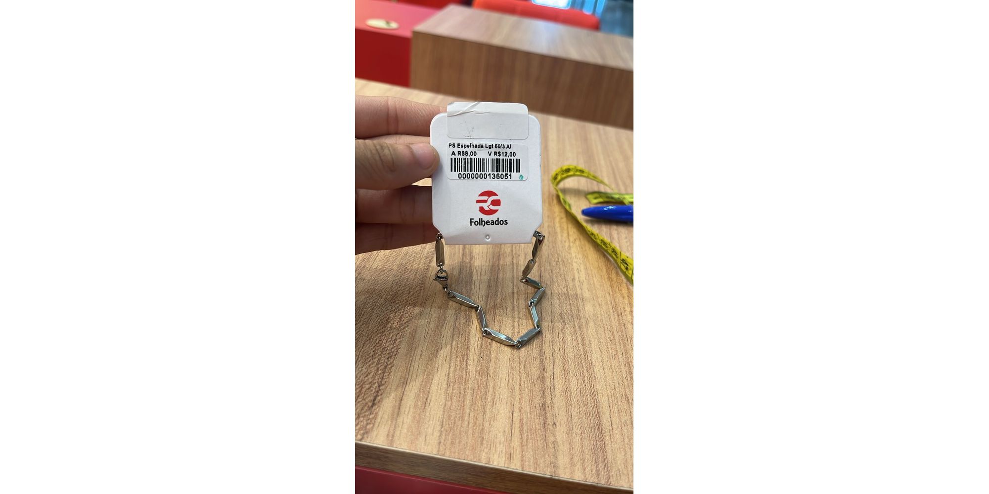 Pulseira Espelhada Fecho Lagosta Banhado Aço Inoxidável 