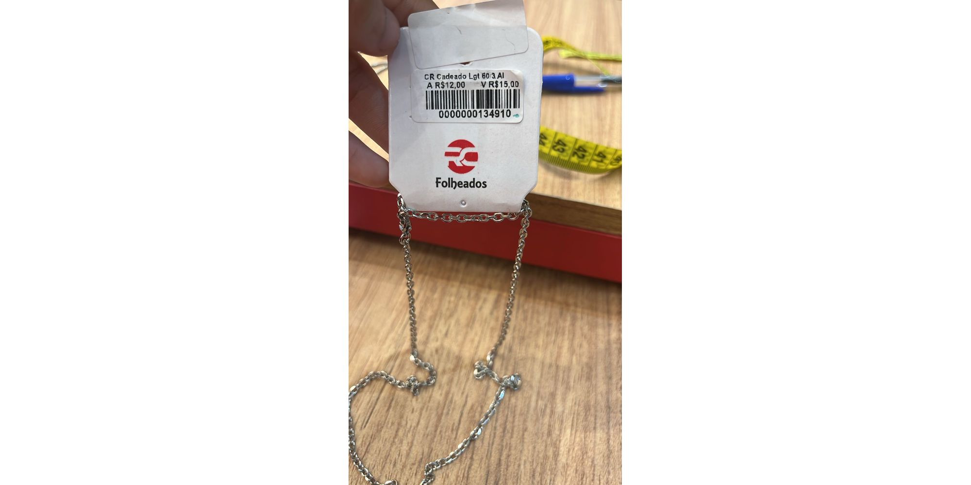 Corrente Cadeado Fecho Lagosta Aço Inoxidável 