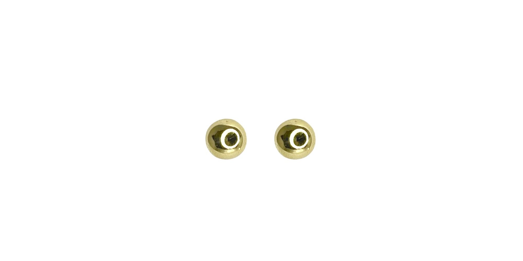 Brinco Bolinha Lisa Banhado A Ouro 18K