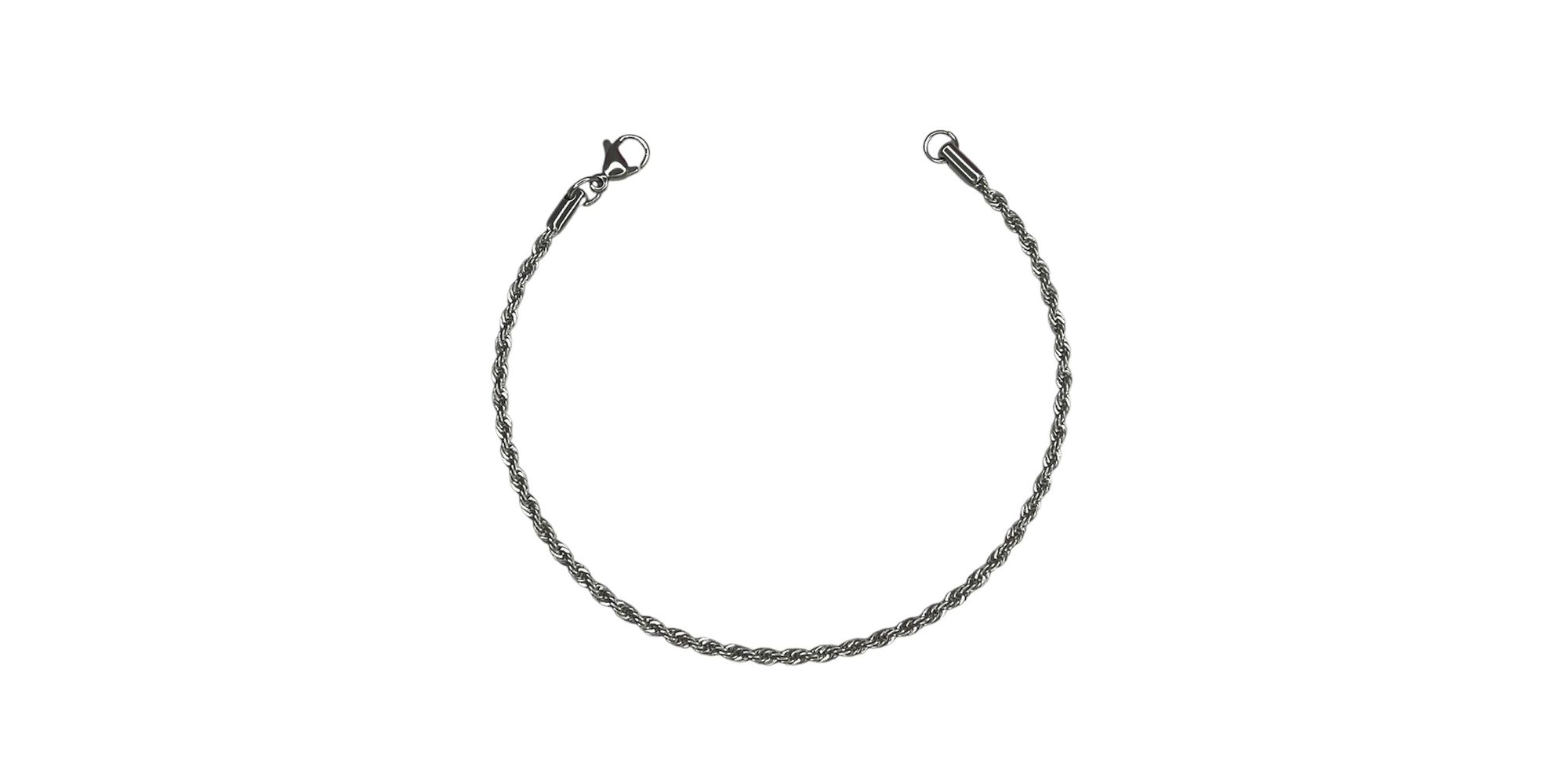 Pulseira Cordão Baiano Fecho Lagosta Aço Inoxidável 
