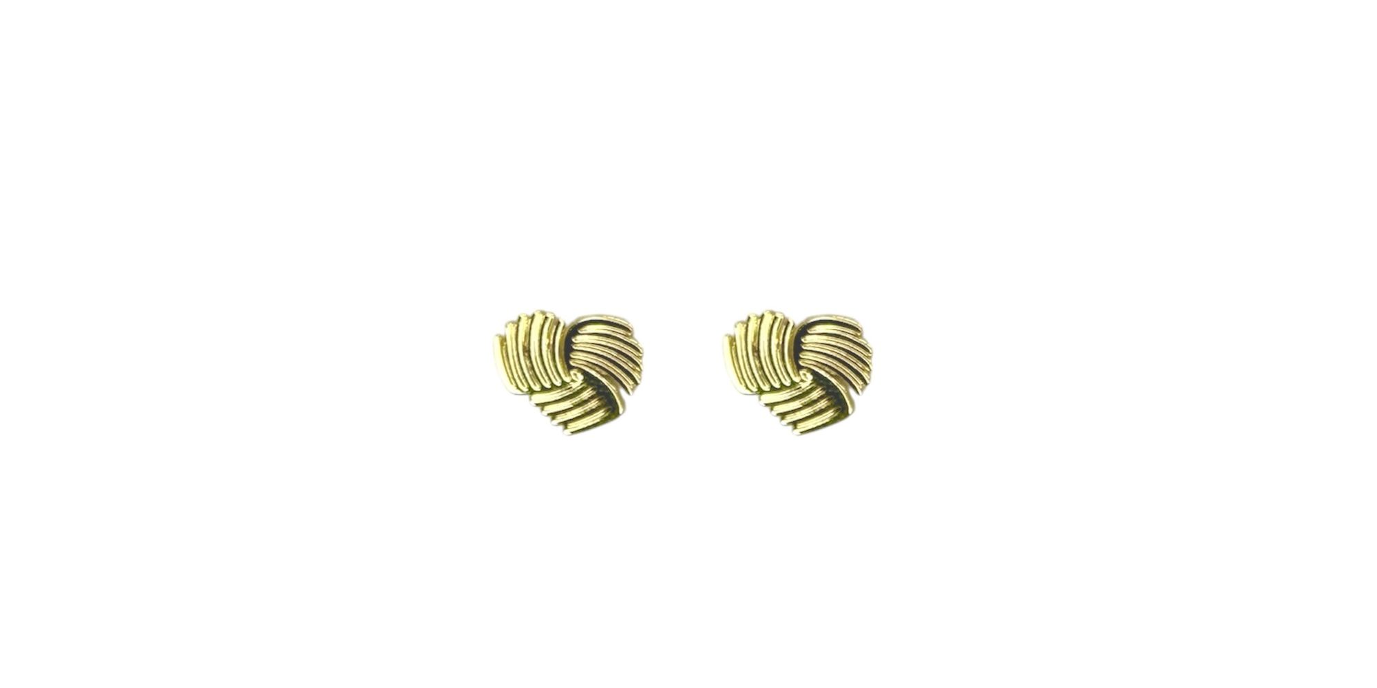 Brinco Coração Lines Banhado A Ouro 18K