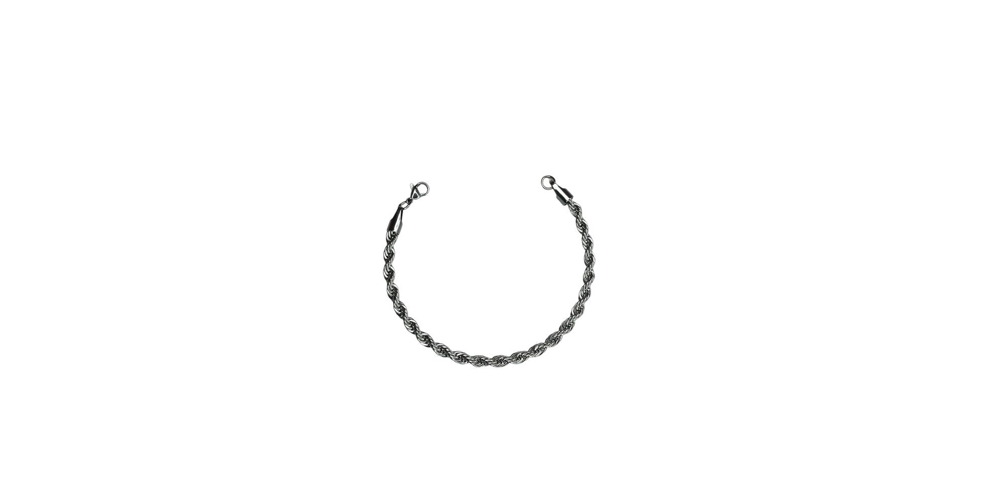 Pulseira Cordão Baiano Aço Inoxidável 