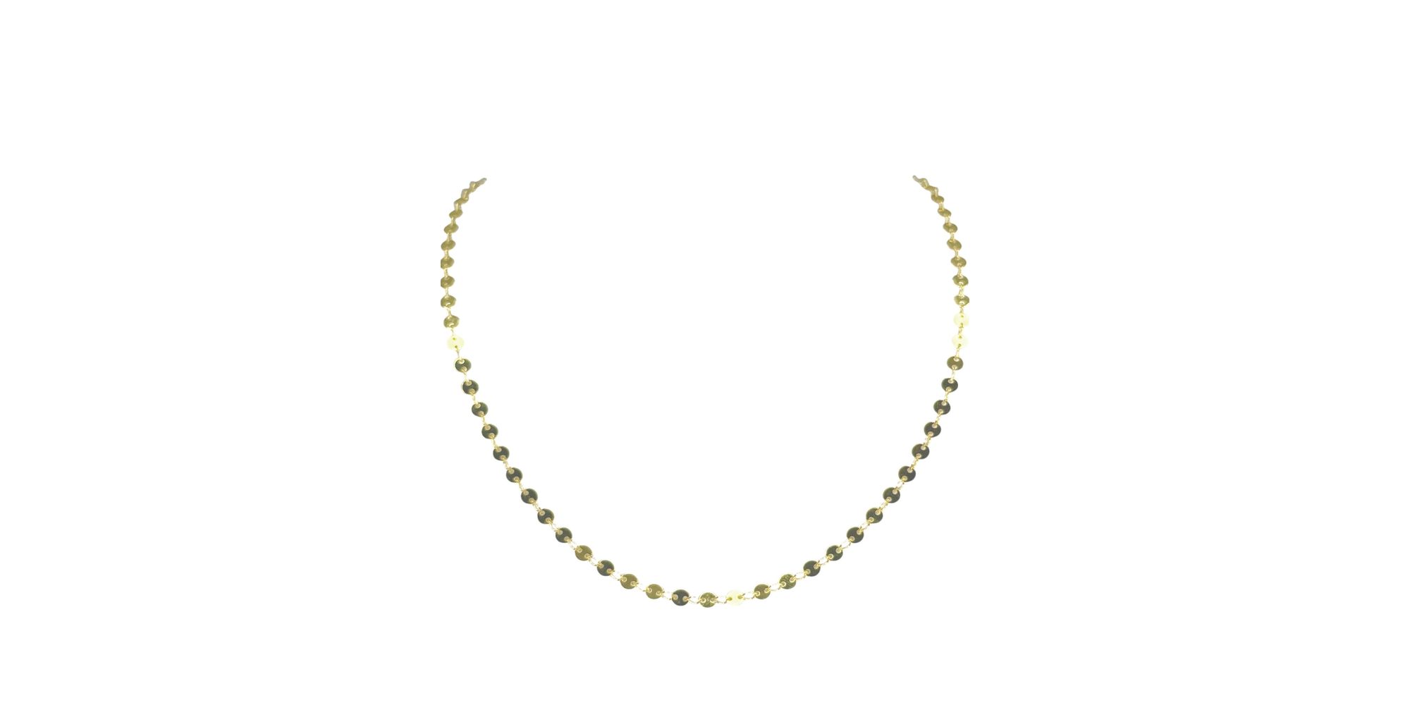 Colar Medalha Contínuo Banhado A Ouro 18K