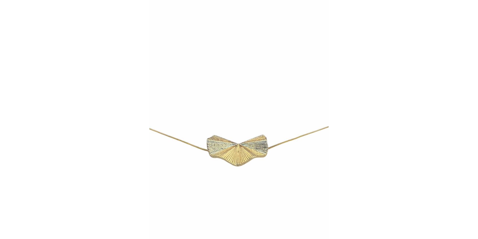 Colar Leque Prega Banhado A Ouro 18K