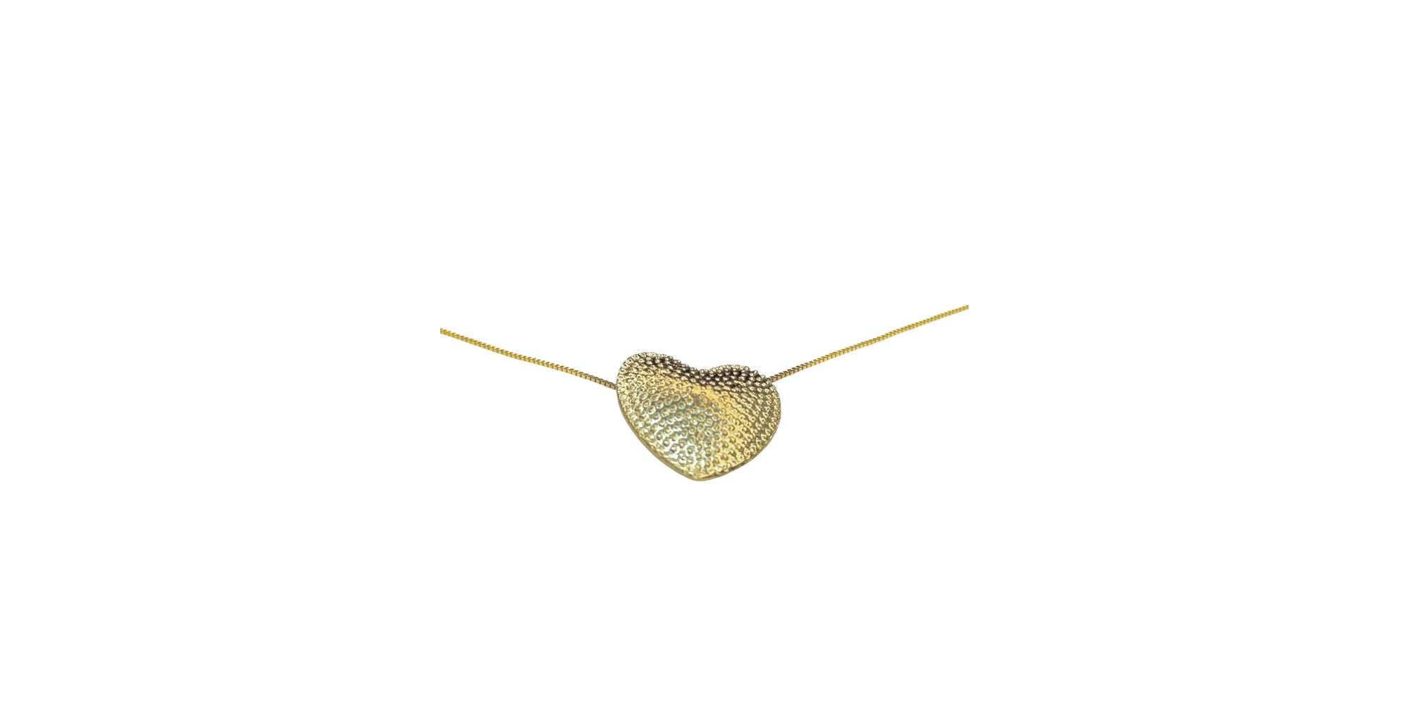 Colar Coração Pontilhado Banhado A Ouro 18K