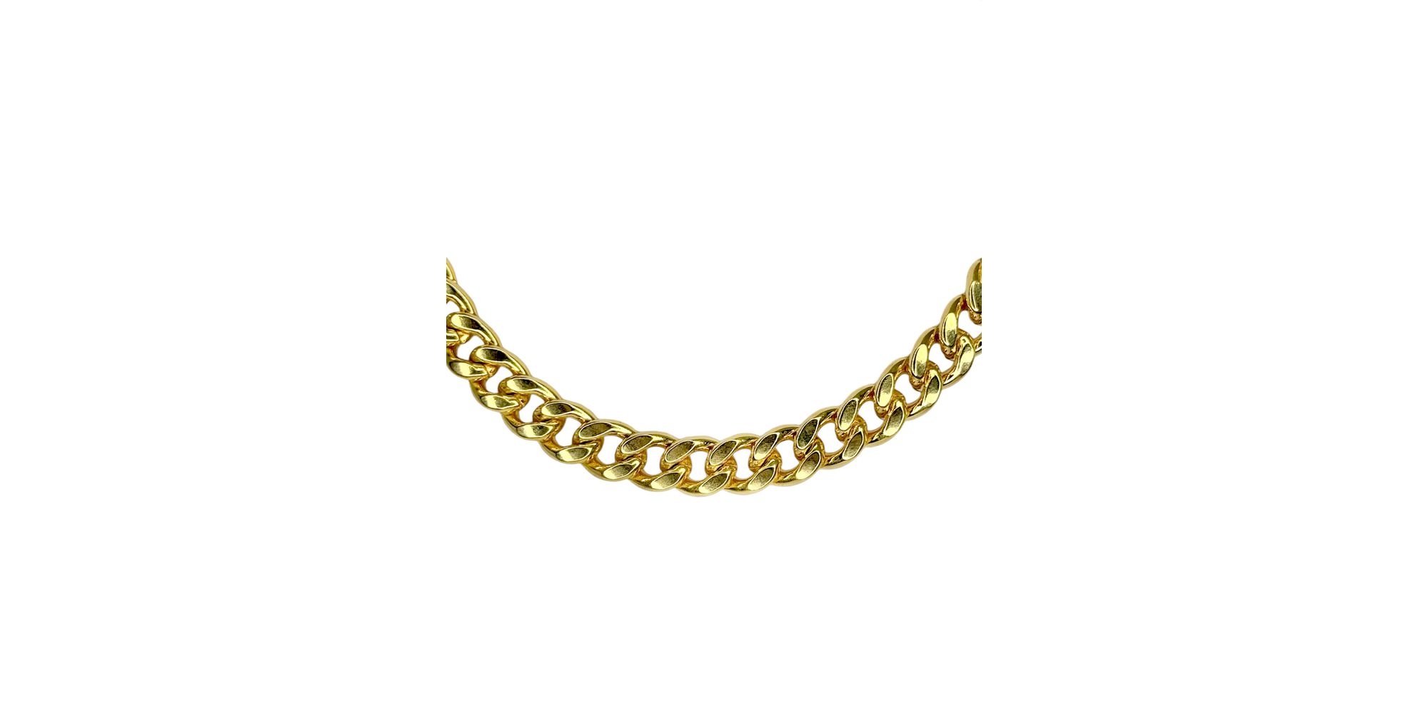 Colar Grumet Trava Dupla Banhado A Ouro 18k