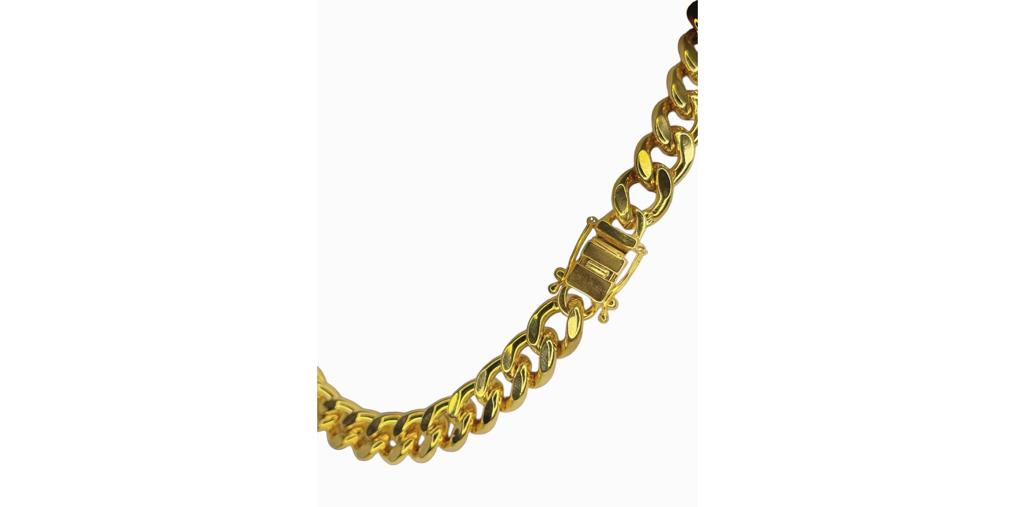 Colar Grumet Trava Dupla Banhado A Ouro 18k