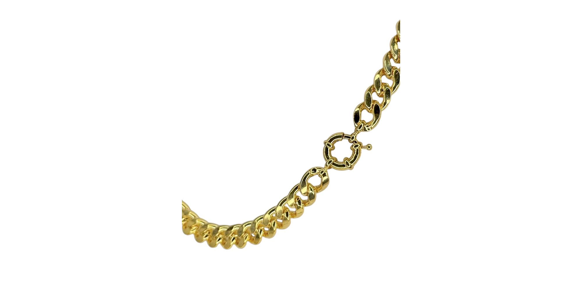 Colar Grumet Fecho Marinheiro Banhado A Ouro 18k