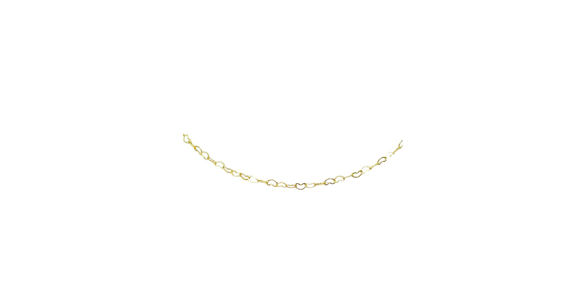 Colar Elo Coração vazado Banhado A Ouro 18K