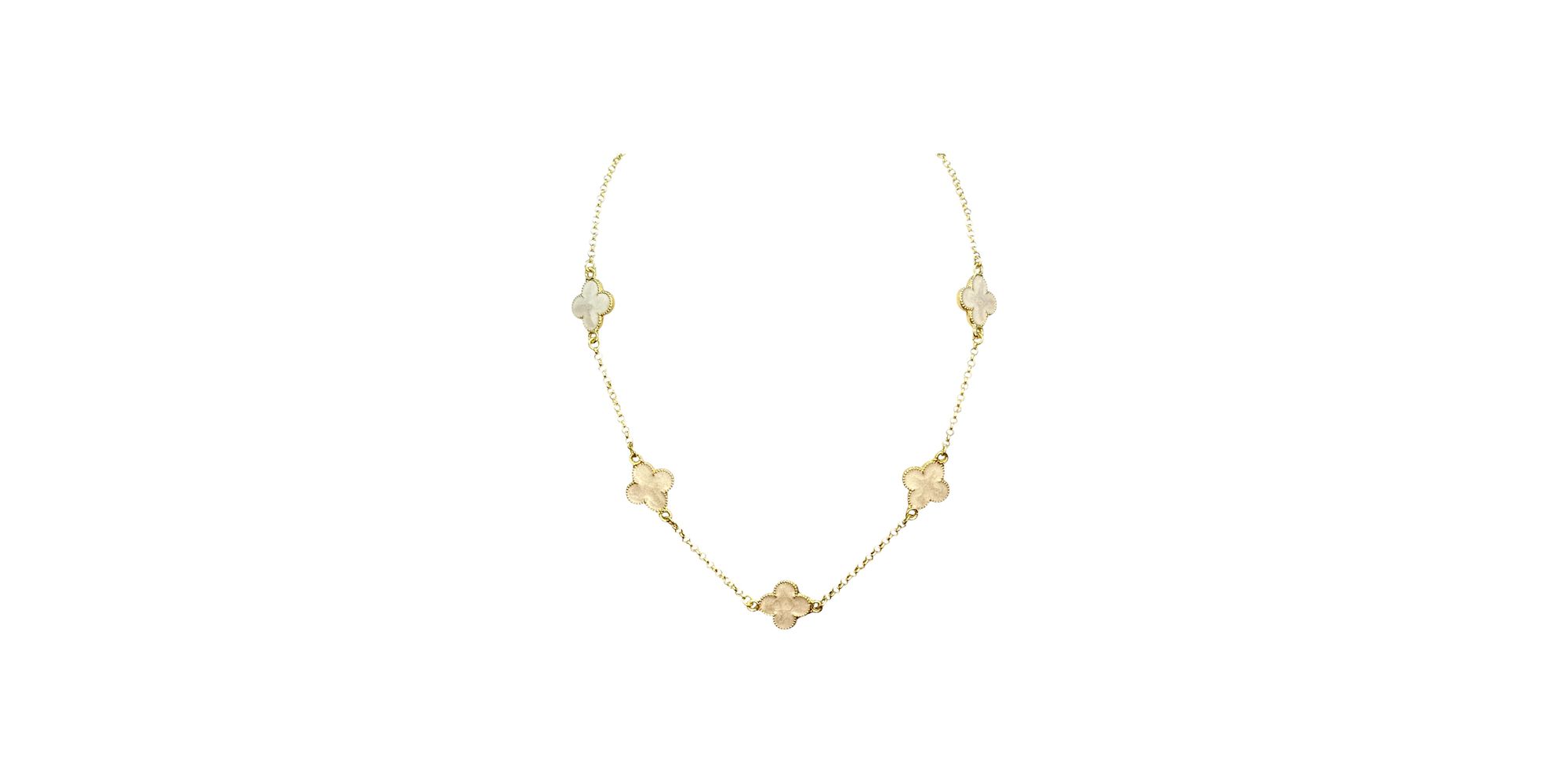 Colar Cinco Trevos Nude Virgínia Banhado A Ouro 18K