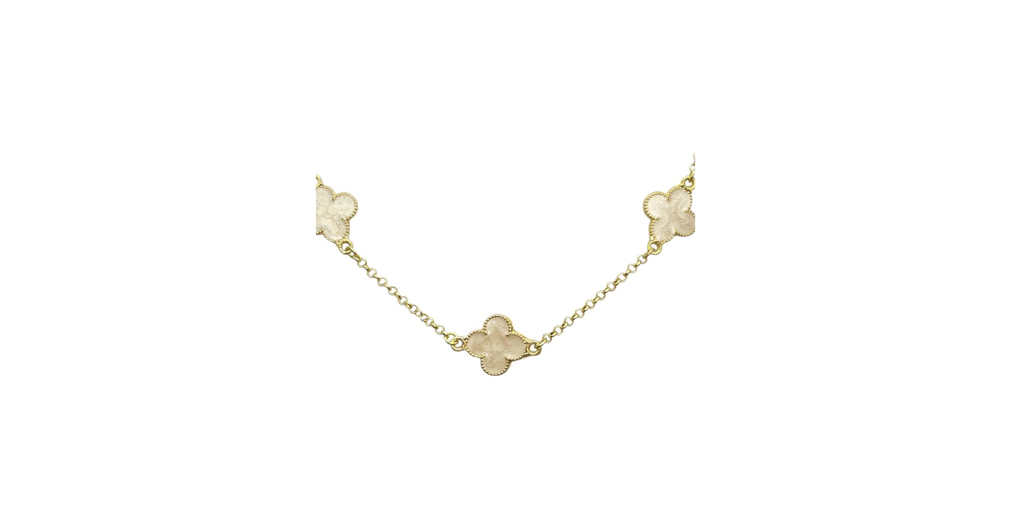 Colar Cinco Trevos Nude Virgínia Banhado A Ouro 18K
