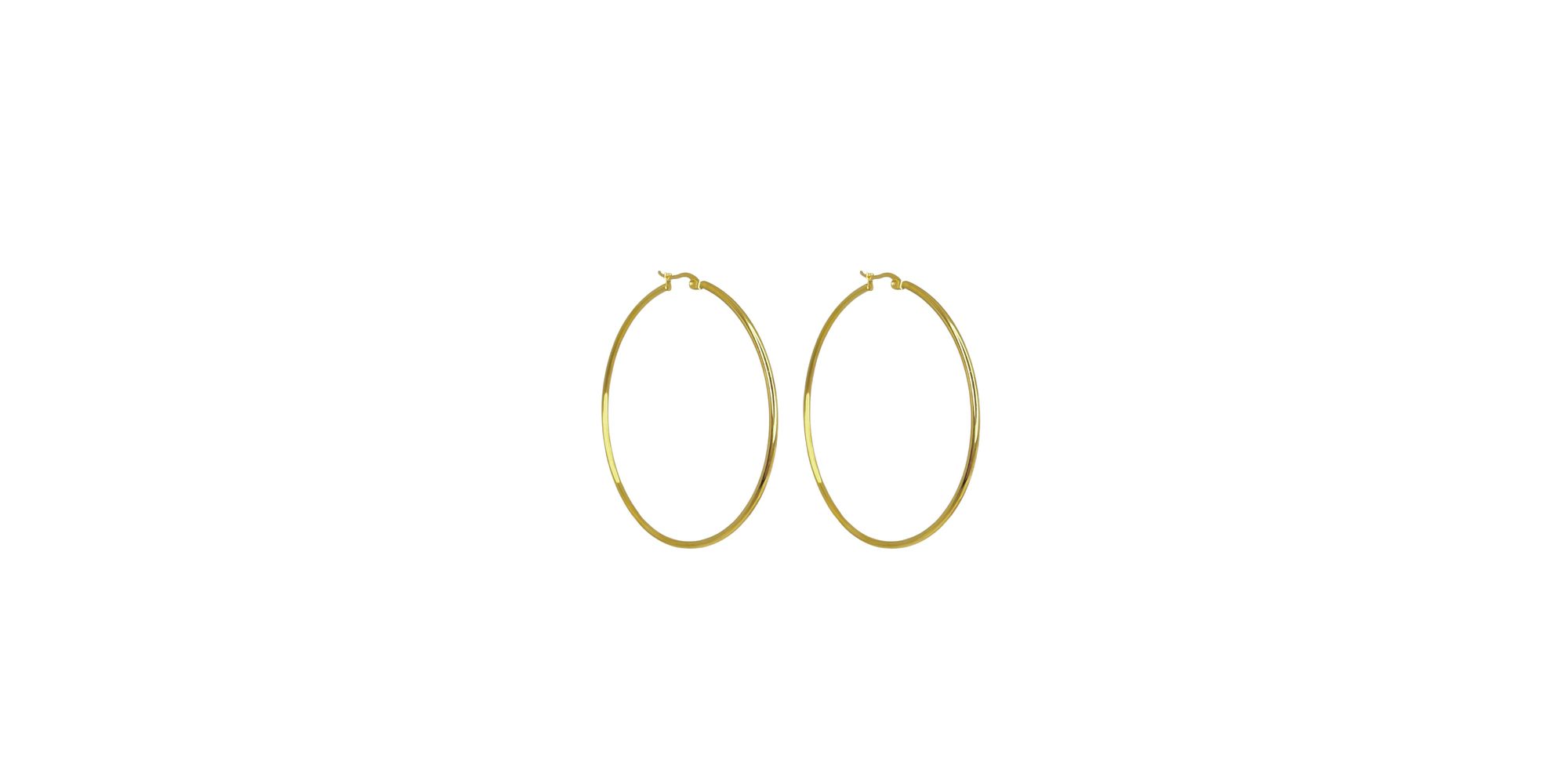 Brinco Argola Click Número 5 Aço Dourado 