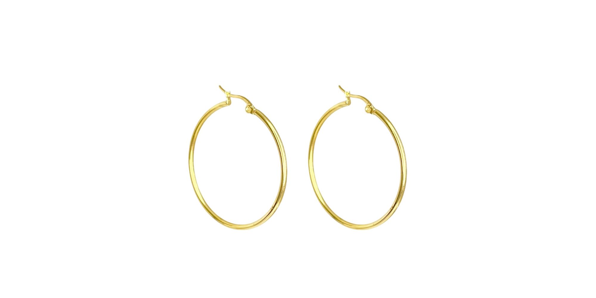 Brinco Argola Click Número 4 Aço Dourado 