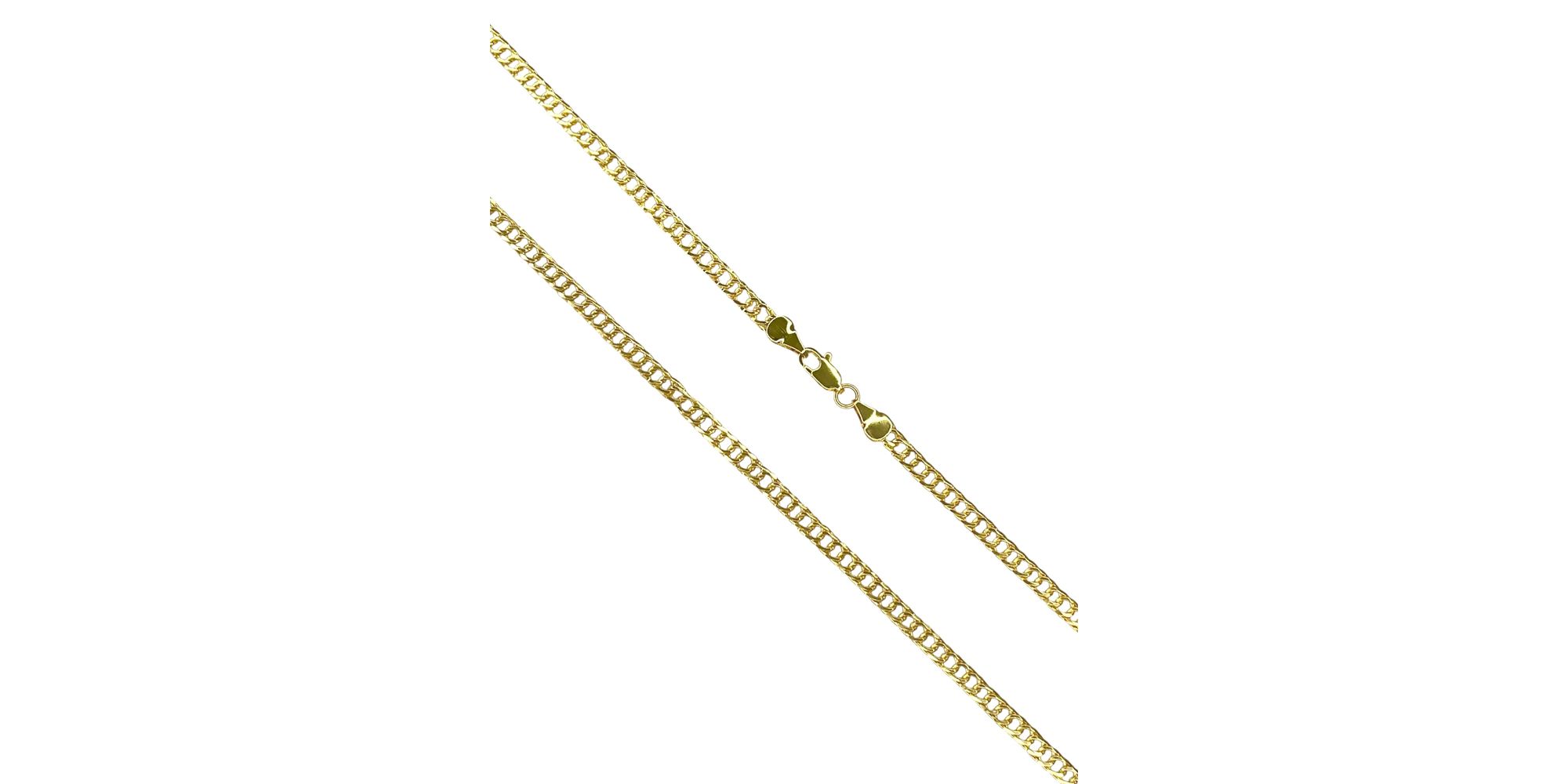 Corrente Grumet Duplo Mosquetinho Banhado A Ouro 18K