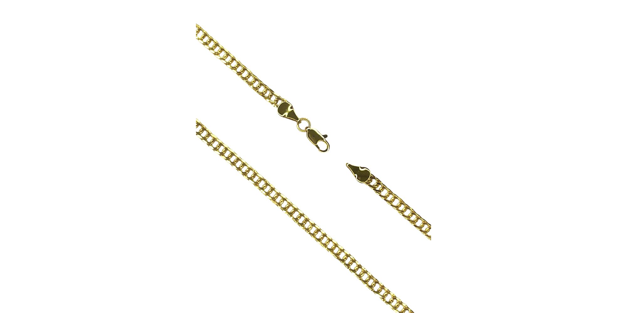 Corrente Grumet Duplo Mosquetinho Banhado A Ouro 18K