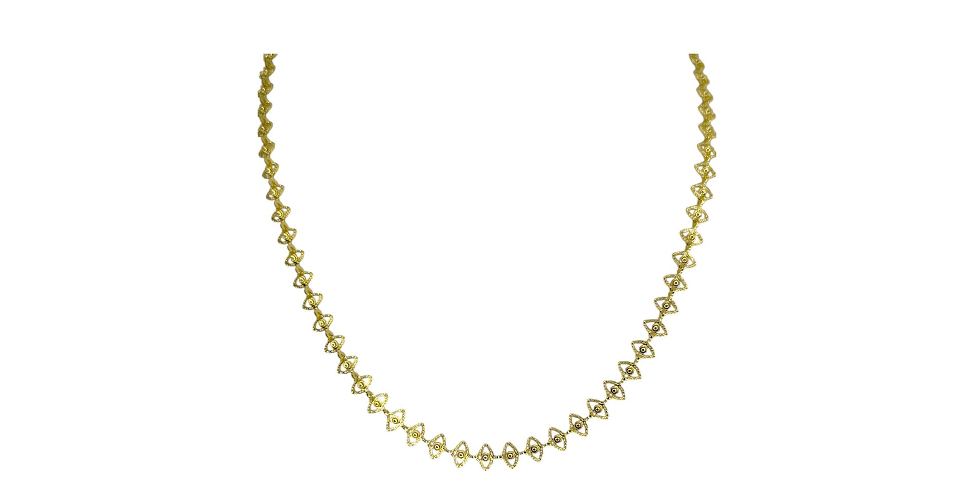 Colar Terceiro Olho Banhado A Ouro 18K