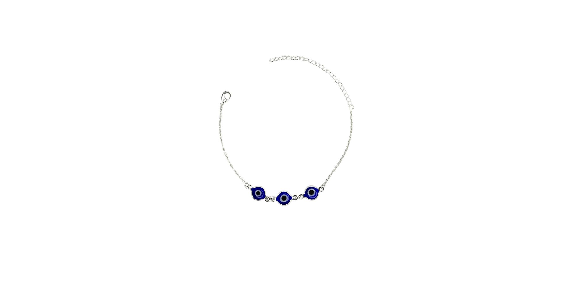 Pulseira Olho Grego Triplo Azul Escuro Banhado A P... - RC JOIAS BY RUDI