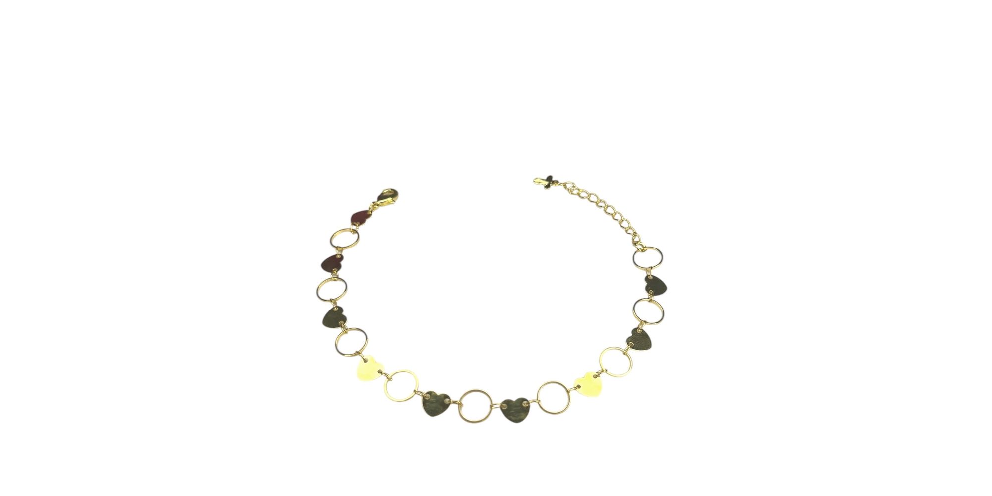Pulseira Coração Chapada Argola Banhado A Ouro 18K... - RC JOIAS BY RUDI
