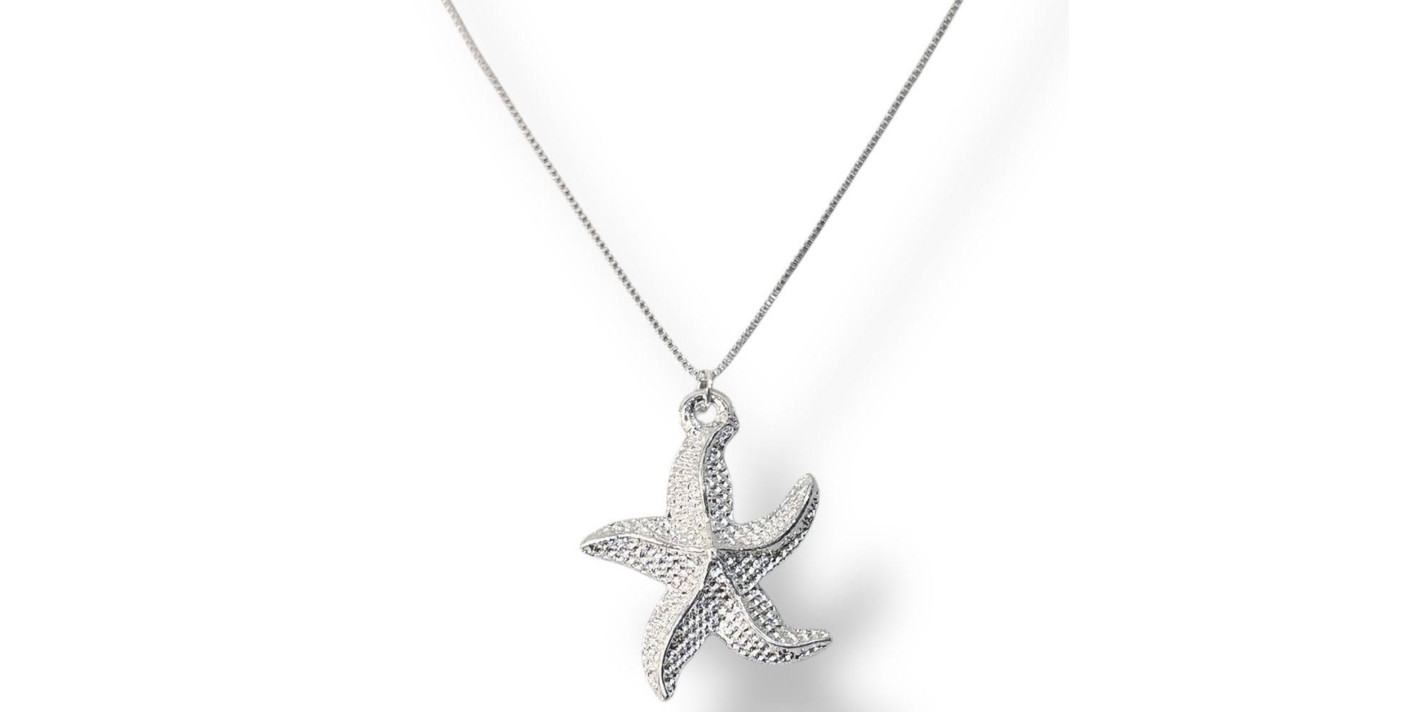 Colar Estrela do Mar Banhado A Prata 925 
