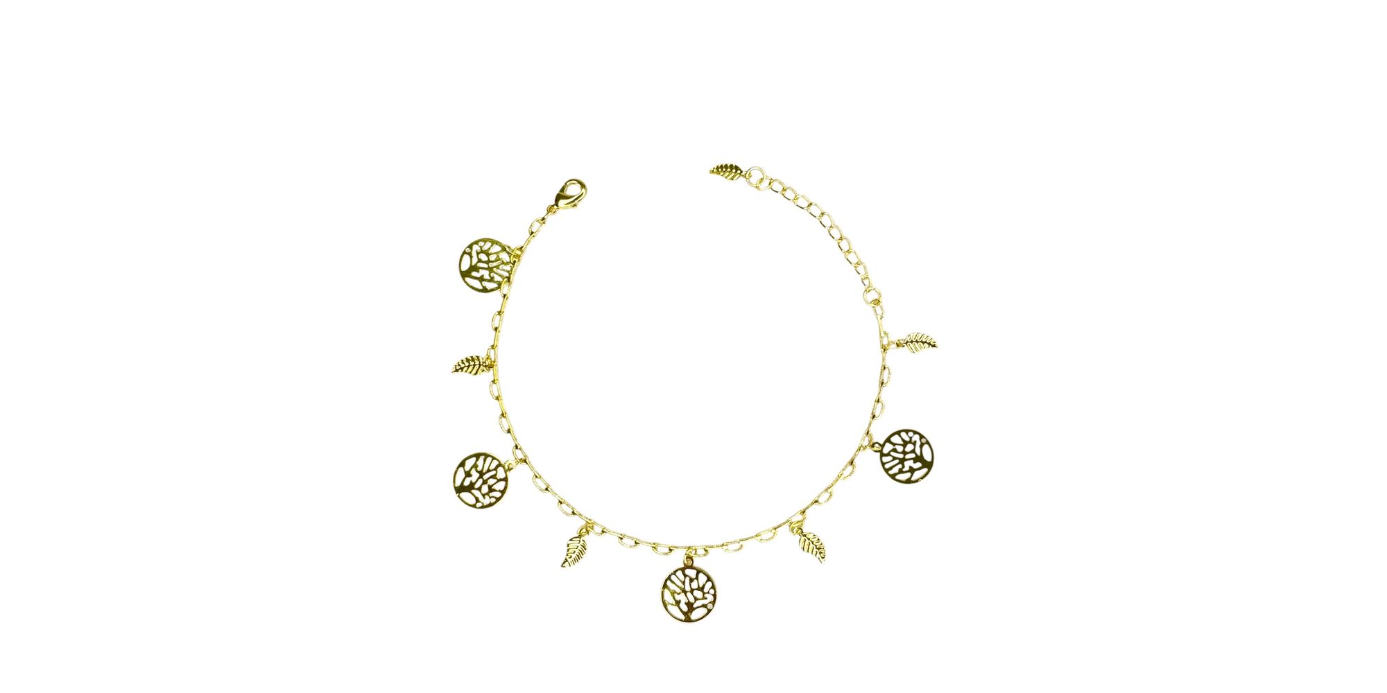 Pulseira Árvore Ramo Badulaque Banhado A Ouro 18K ... - RC JOIAS BY RUDI