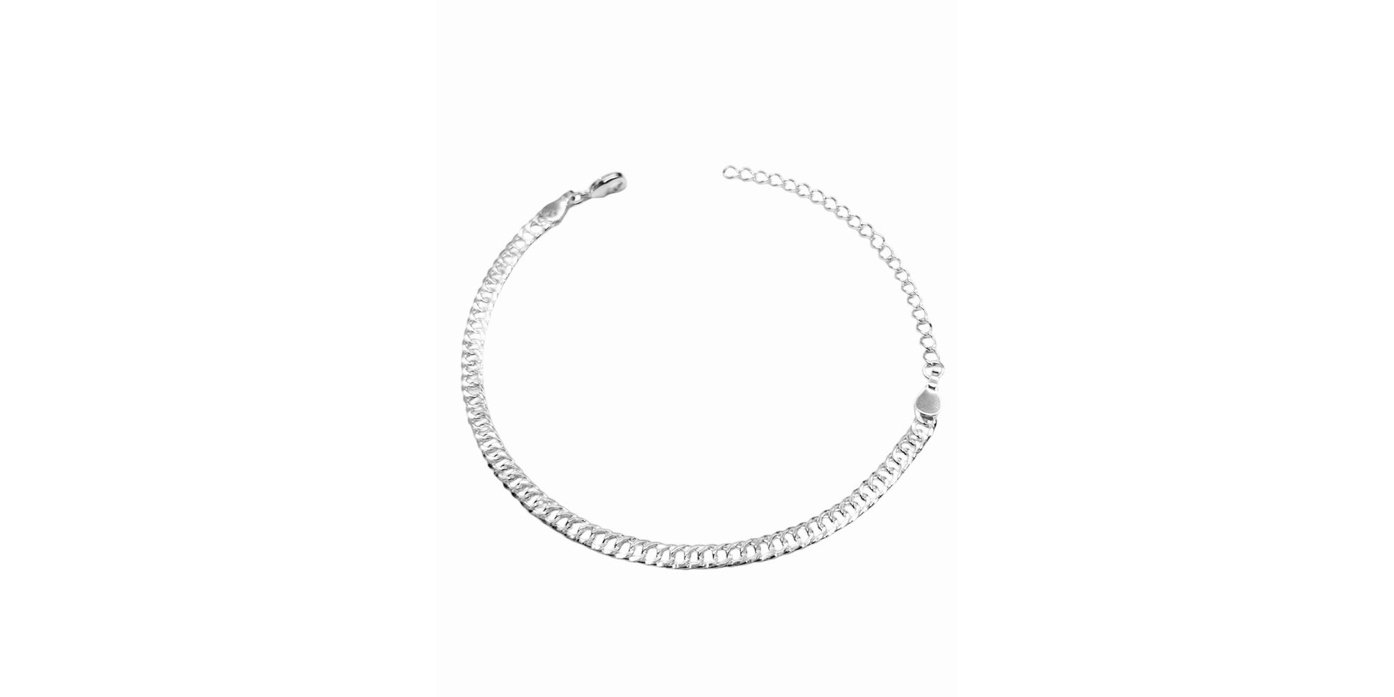 Pulseira Grumet Dupla Banhado A Prata 925.