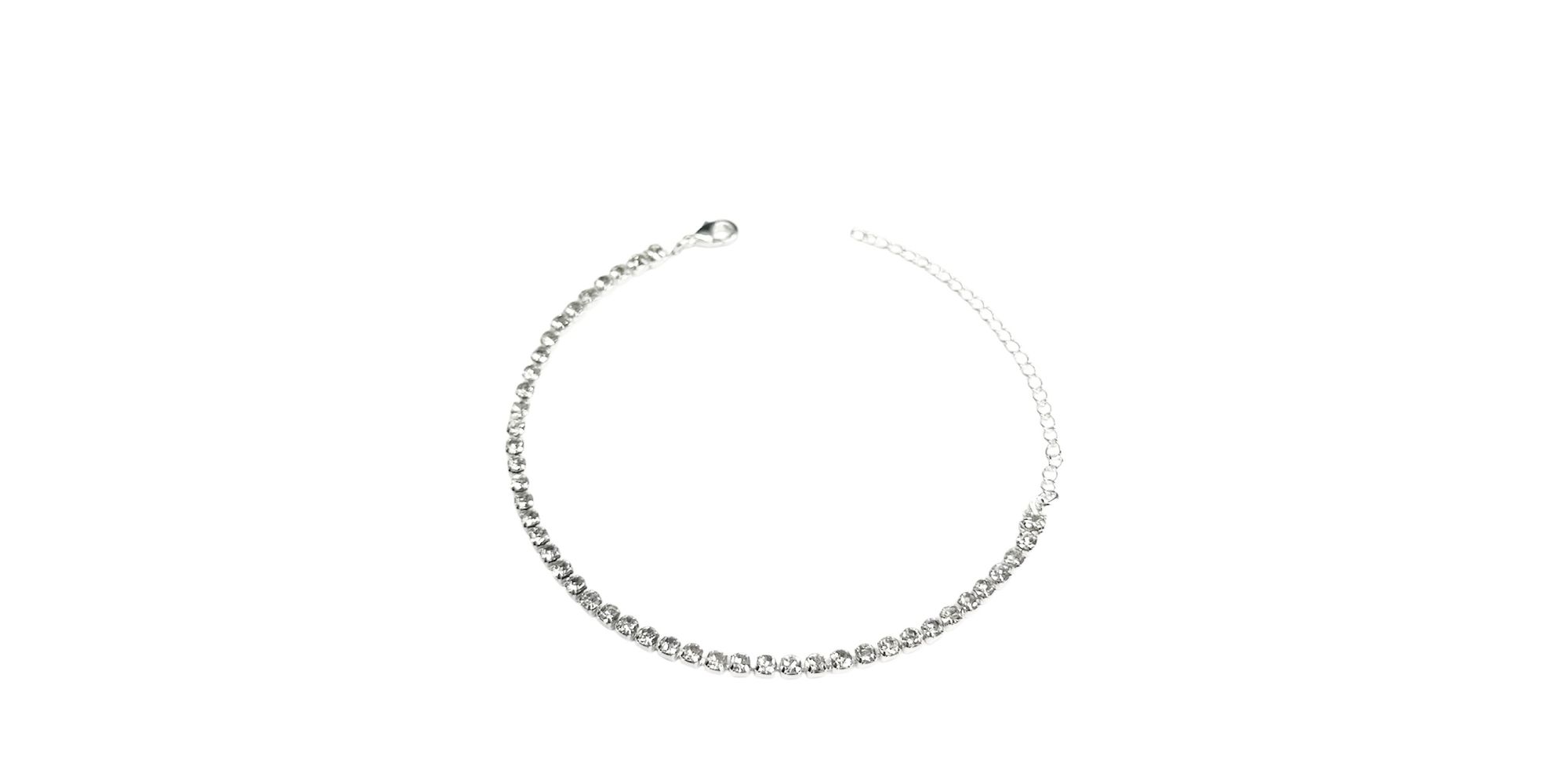 Pulseira Riviera Cristal Banhado A Prata 925