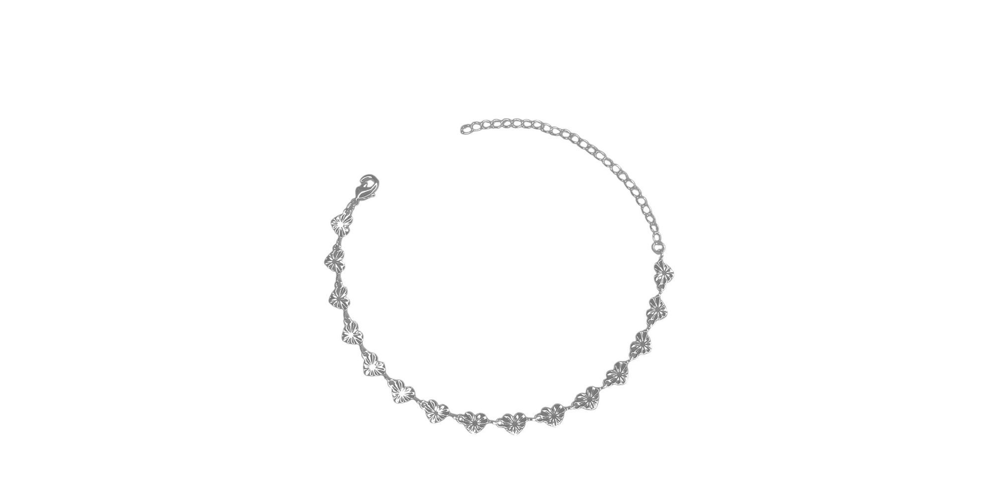 Pulseira Coração Contínuo Banhado A Prata 925 - 00... - RC JOIAS BY RUDI