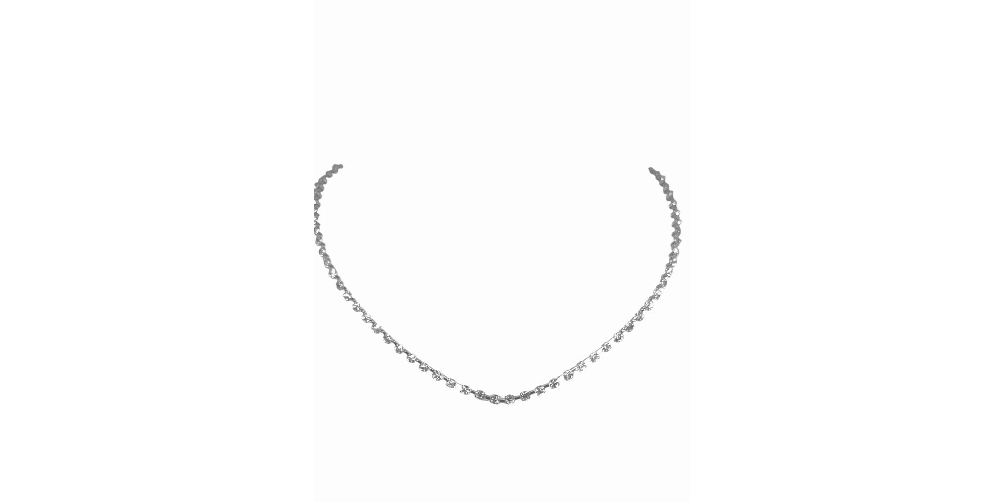 Colar Riviera Cristal Banhado A Prata 925