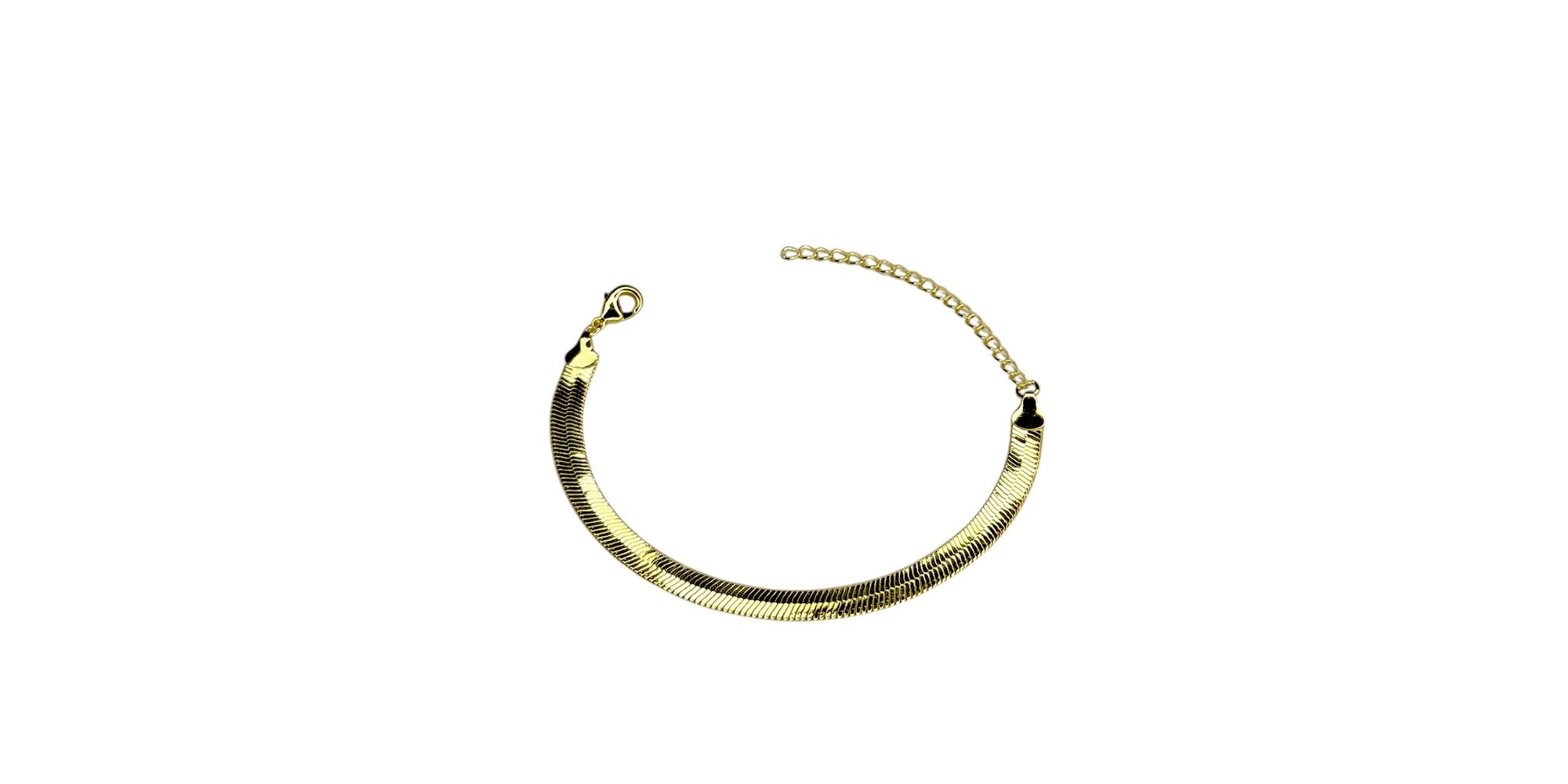 Pulseira Laminada 6 mm Banhado A Ouro 18K