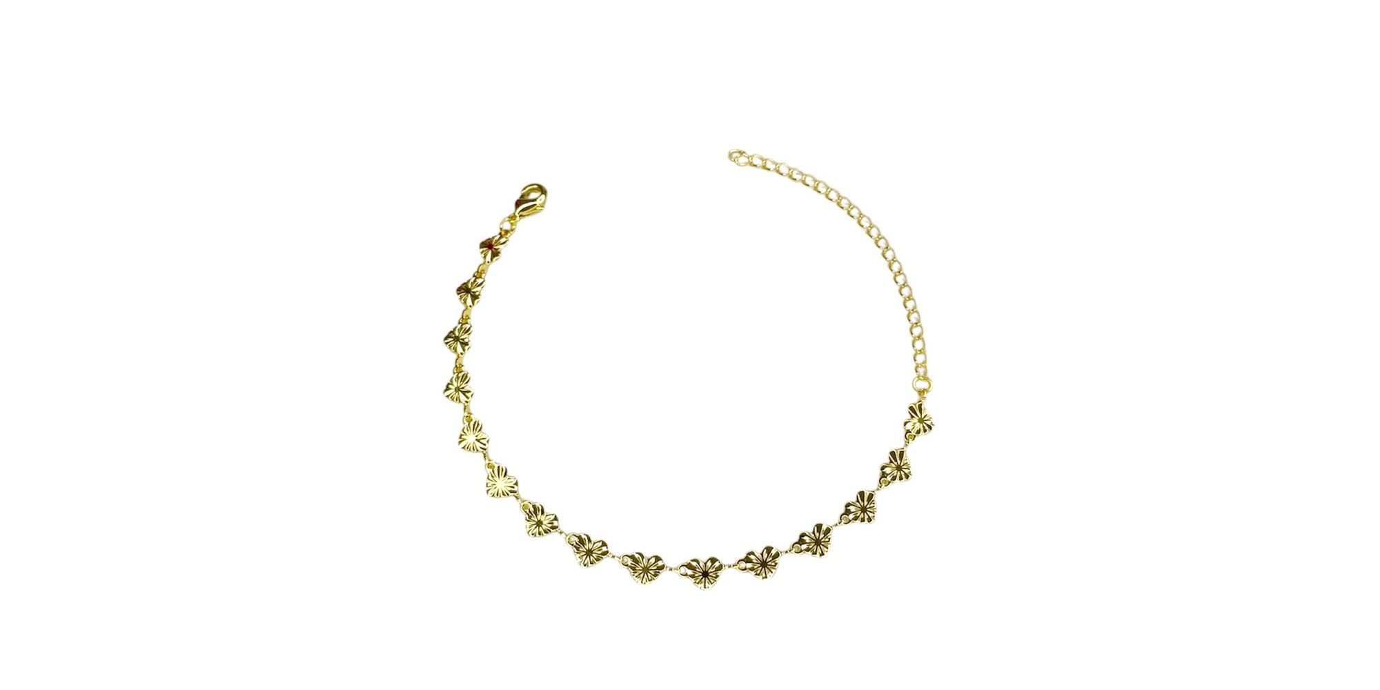 Pulseira Coração Contínuo Banhado A Ouro 18K