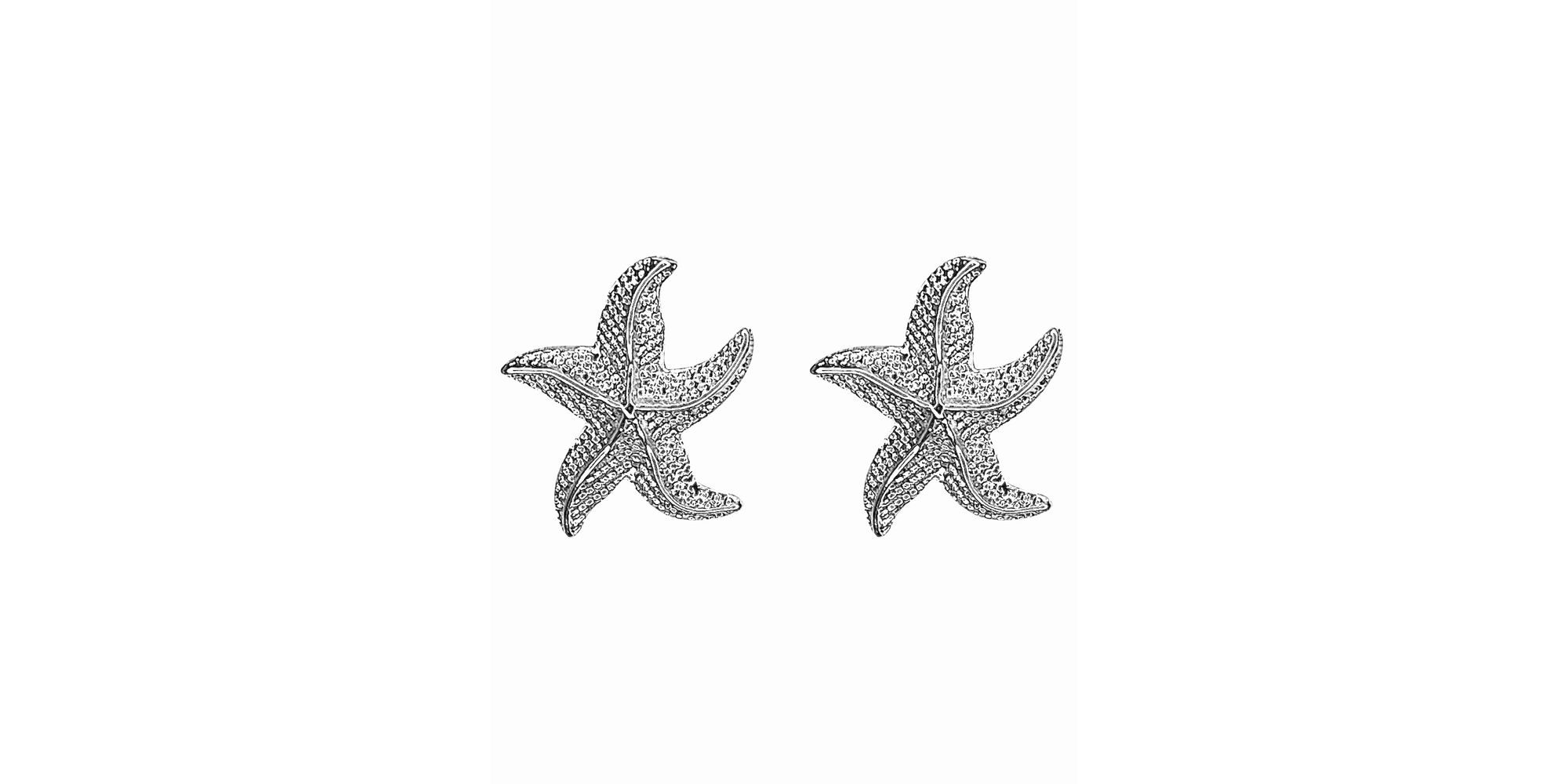 Brinco Estrela Do Mar Banhado A Prata 925 