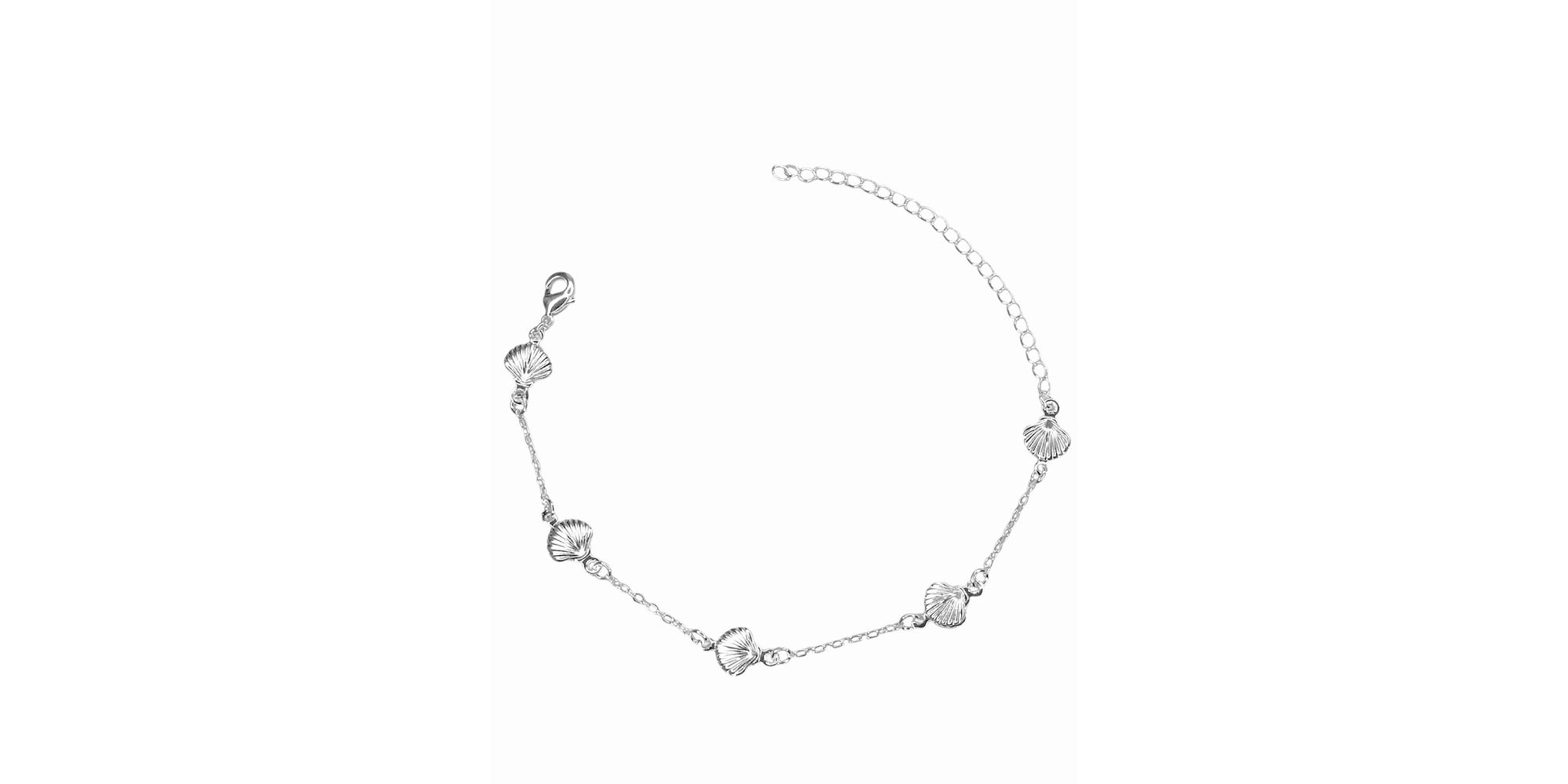 Pulseira Cinco Concha Espaçada Abaulada Banhado A ... - RC JOIAS BY RUDI