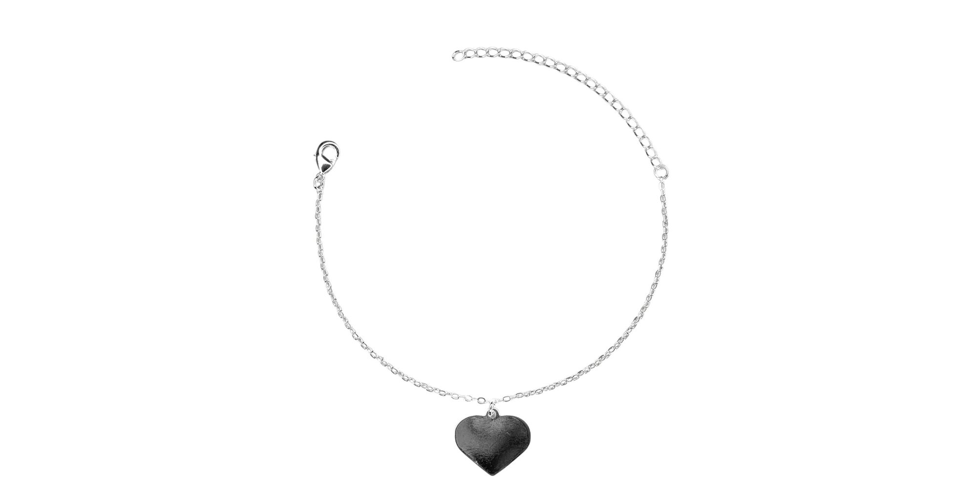 Pulseira Coração Chapado Banhado A Prata 925 - 000... - RC JOIAS BY RUDI