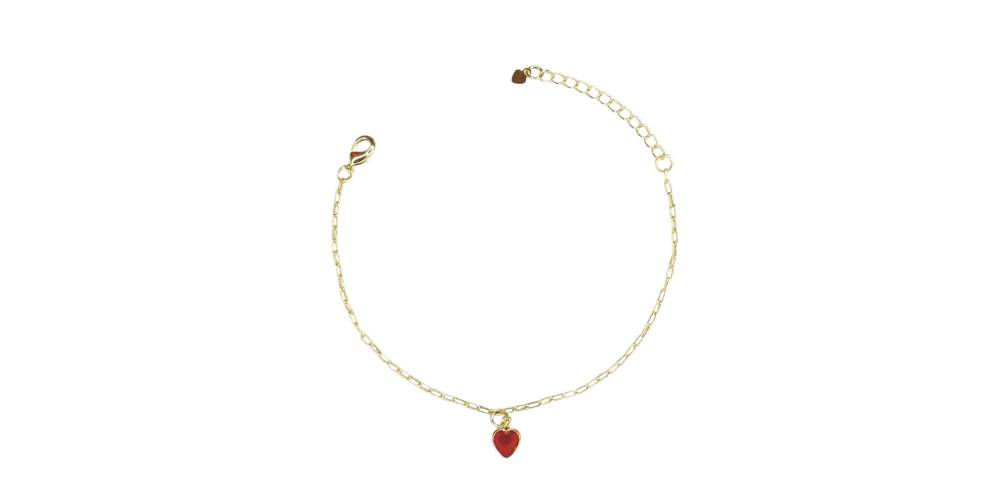 Pulseira Cartier Coração Vermelho Banhado a Ouro 1... - RC JOIAS BY RUDI