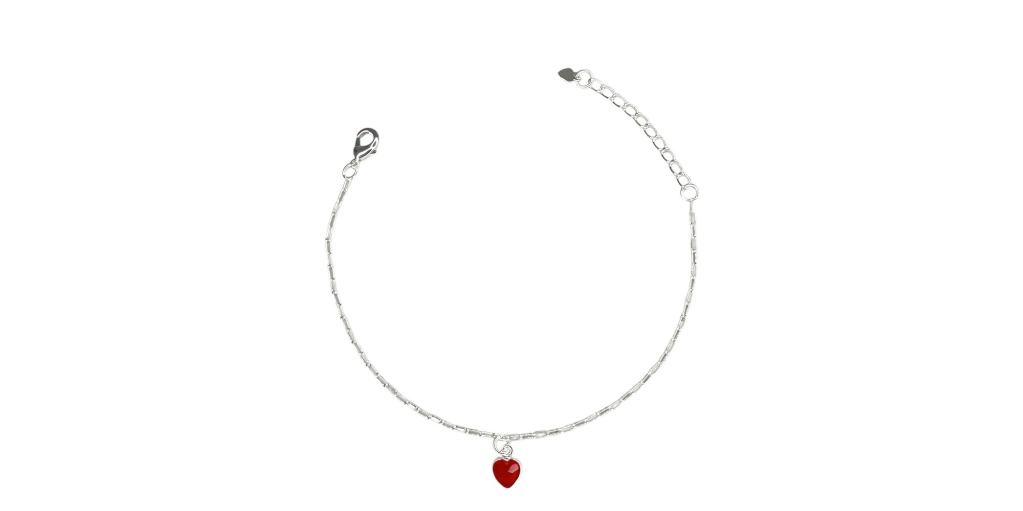 Pulseira Cartier Coração Vermelho Banhado A Prata ... - RC JOIAS BY RUDI